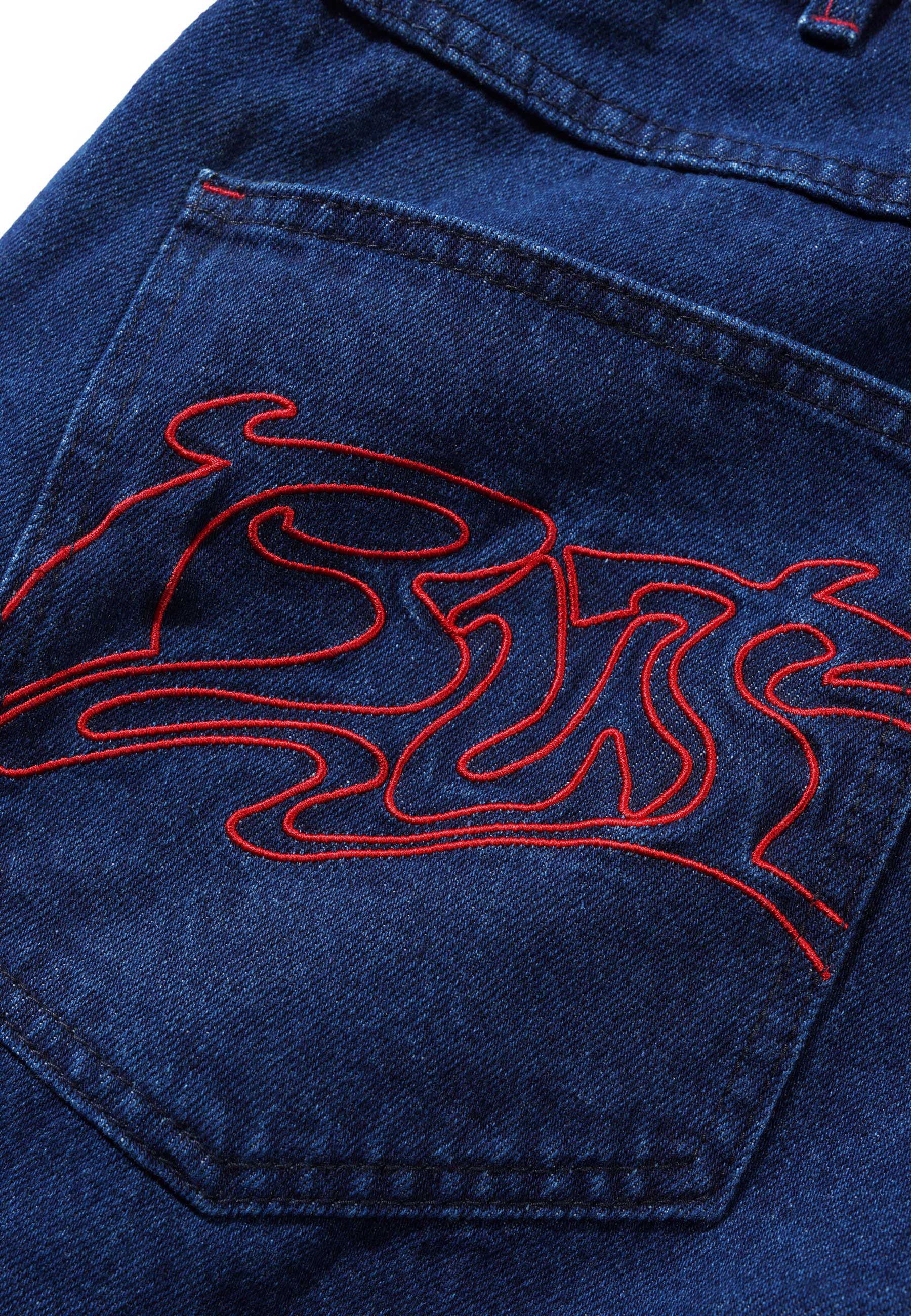 Butter Goods 'Drummer' Baggy Denim Shorts (Raw Dark Indigo)