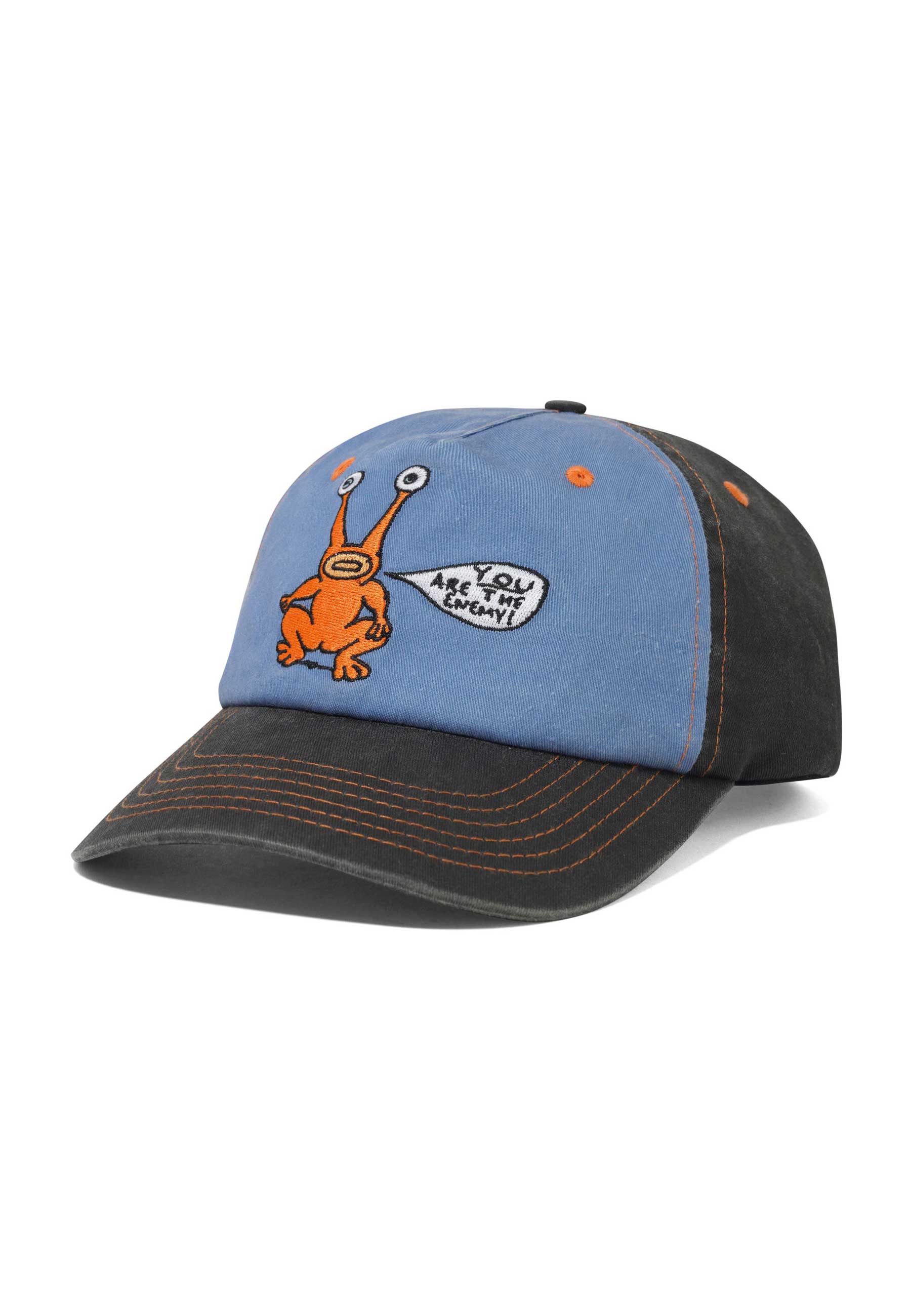 Butter Goods X Daniel Johnston 'Enemy' 5 Panel Cap (Black / Slate)