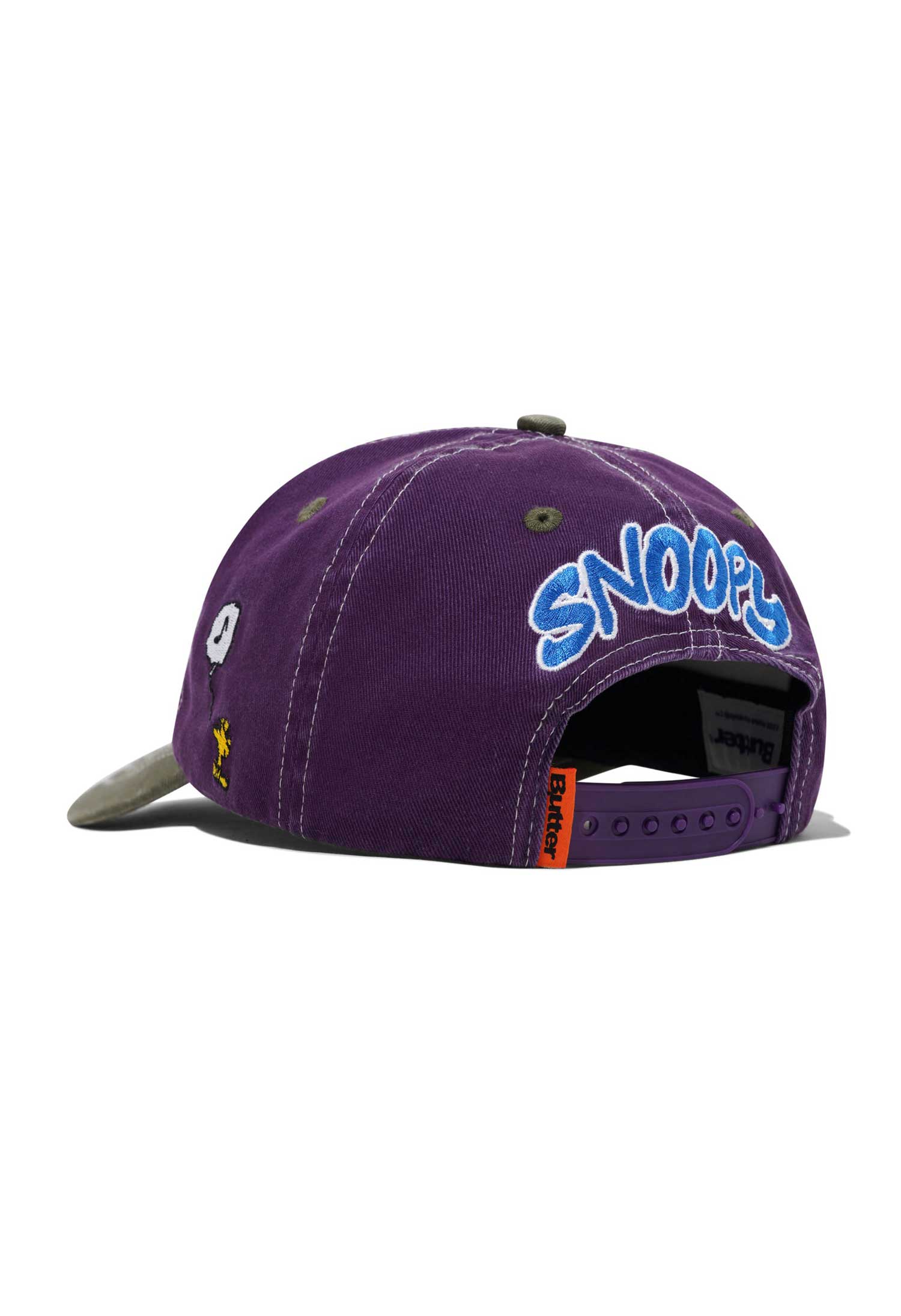 Butter Goods X Peanuts 'Music' Snapback Cap (Washed Purple / Fern)