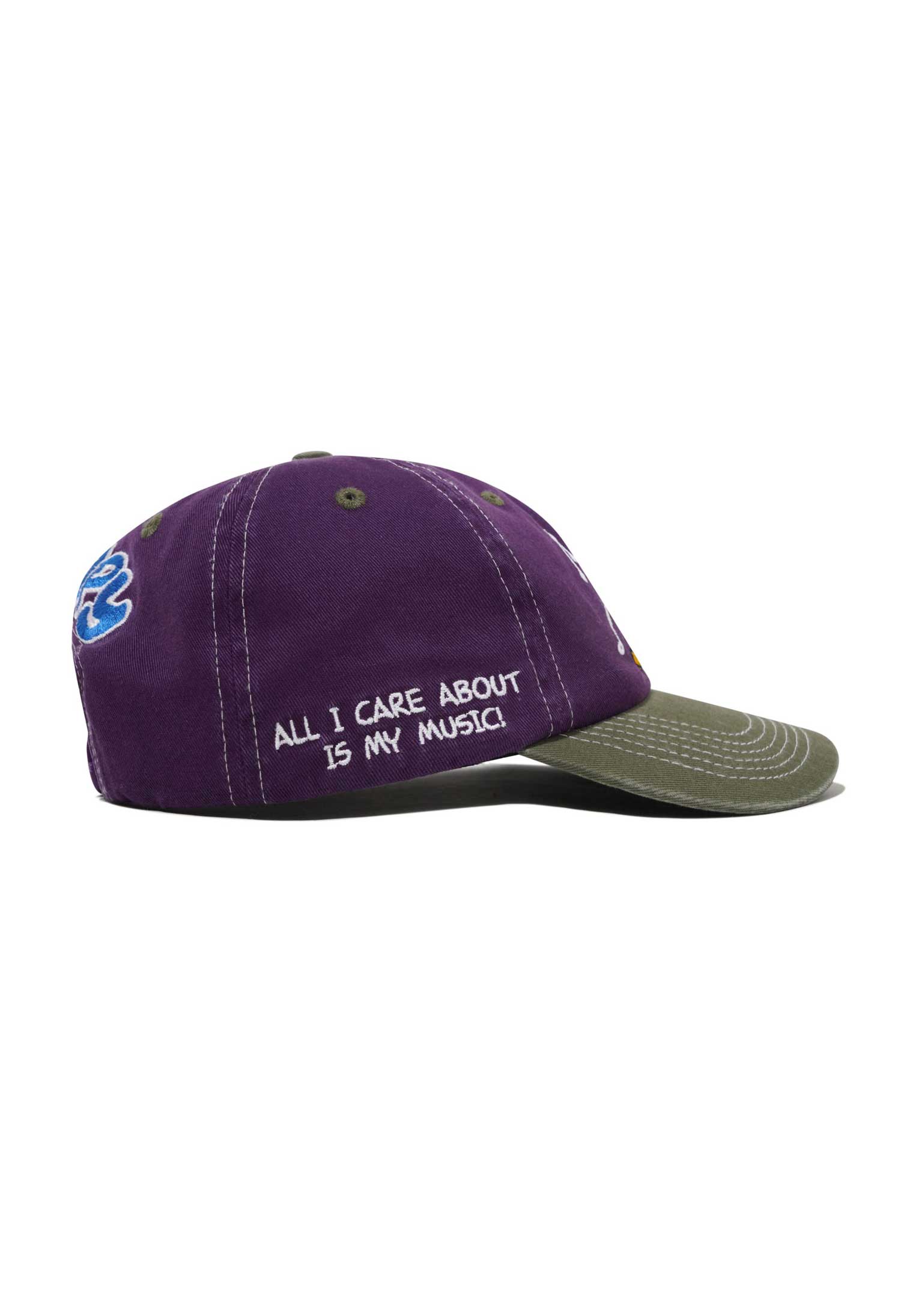 Butter Goods X Peanuts 'Music' Snapback Cap (Washed Purple / Fern)