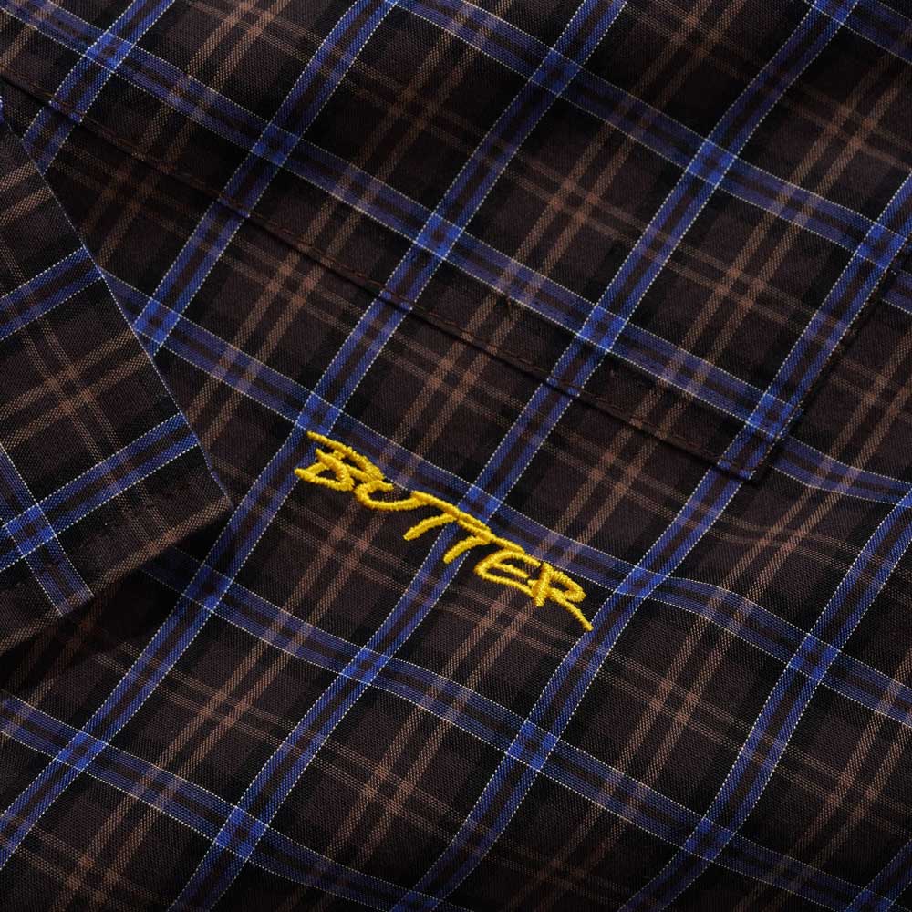 Butter Goods 'Plaid' Shirt (Brown / Cobalt)