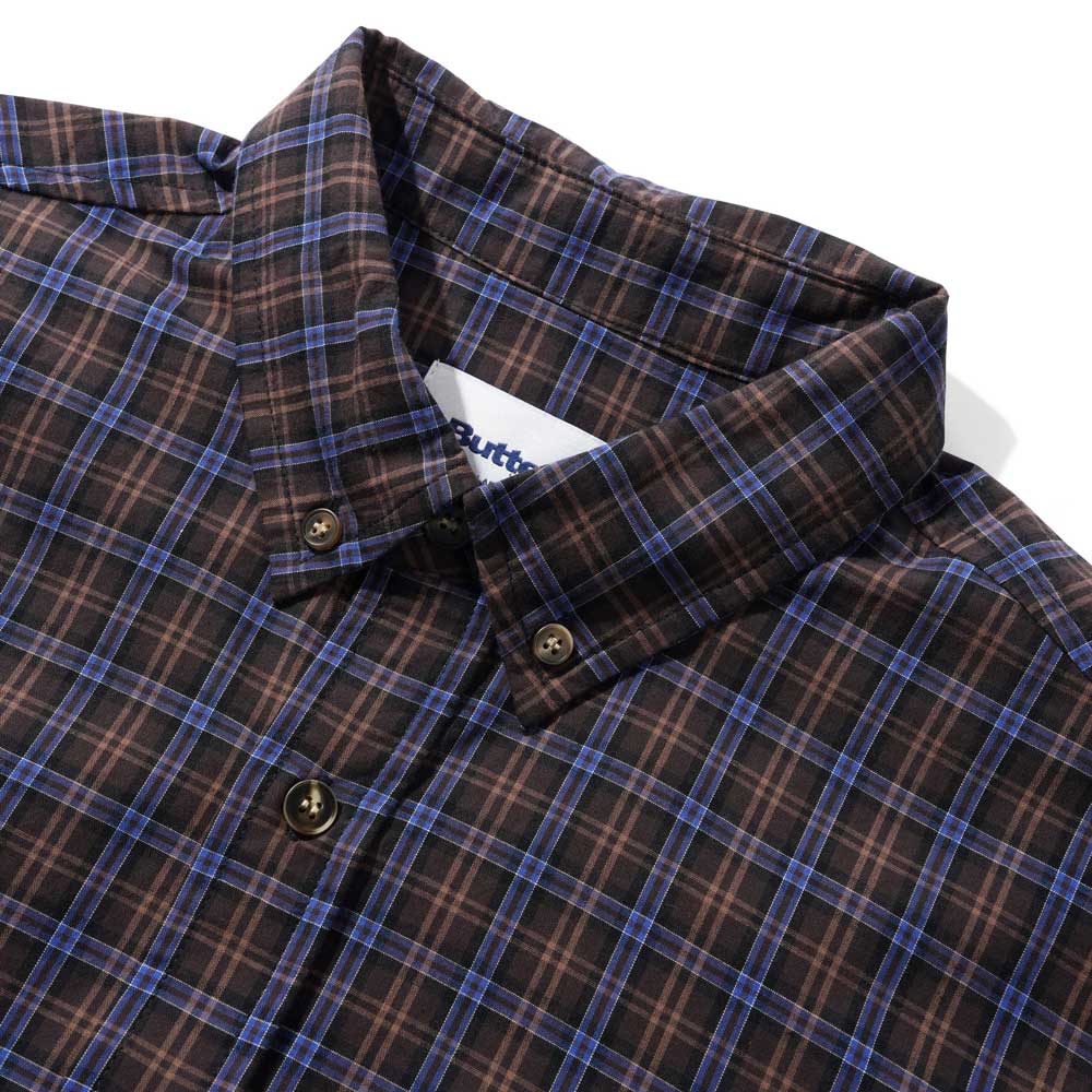 Butter Goods 'Plaid' Shirt (Brown / Cobalt)