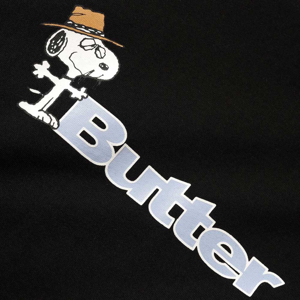 Butter Goods X Peanuts 'Spike Logo' T-Shirt (Black)