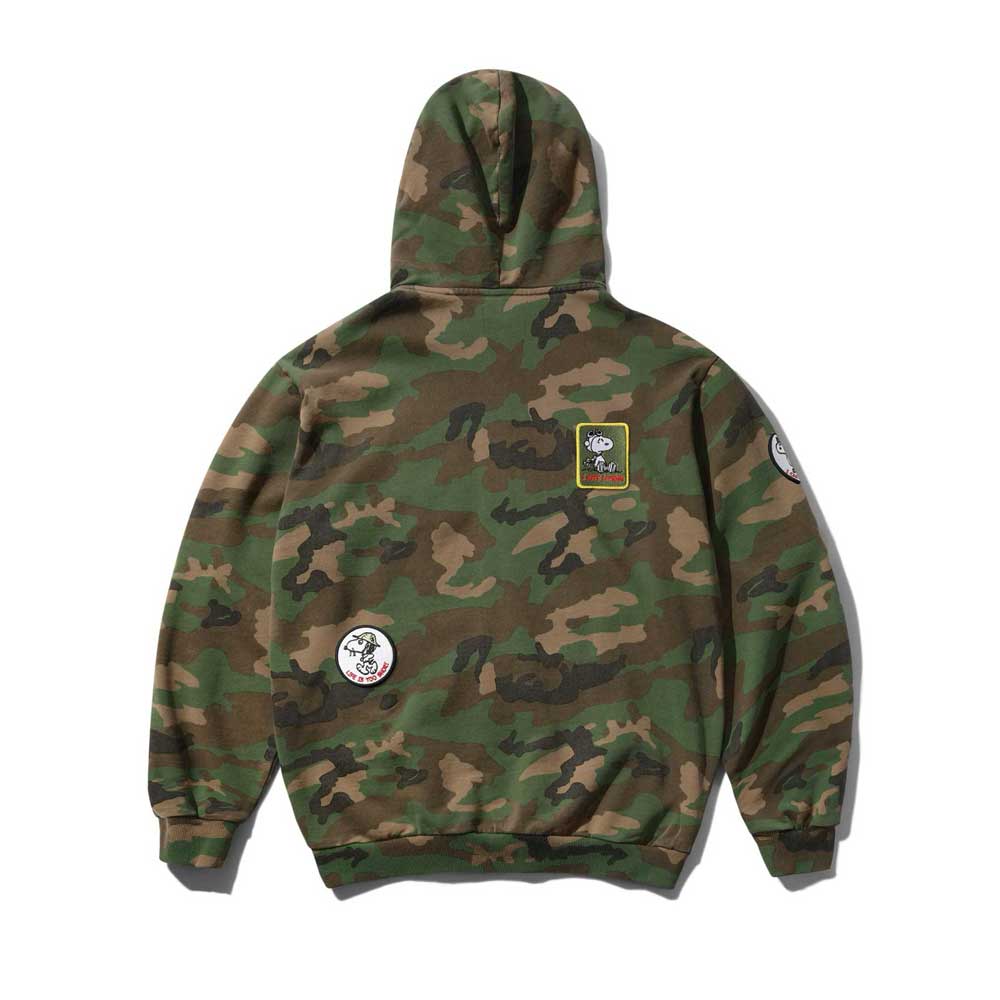 Butter Goods X Peanuts 'Patches' Zip-Thru Hood (Washed Camo)