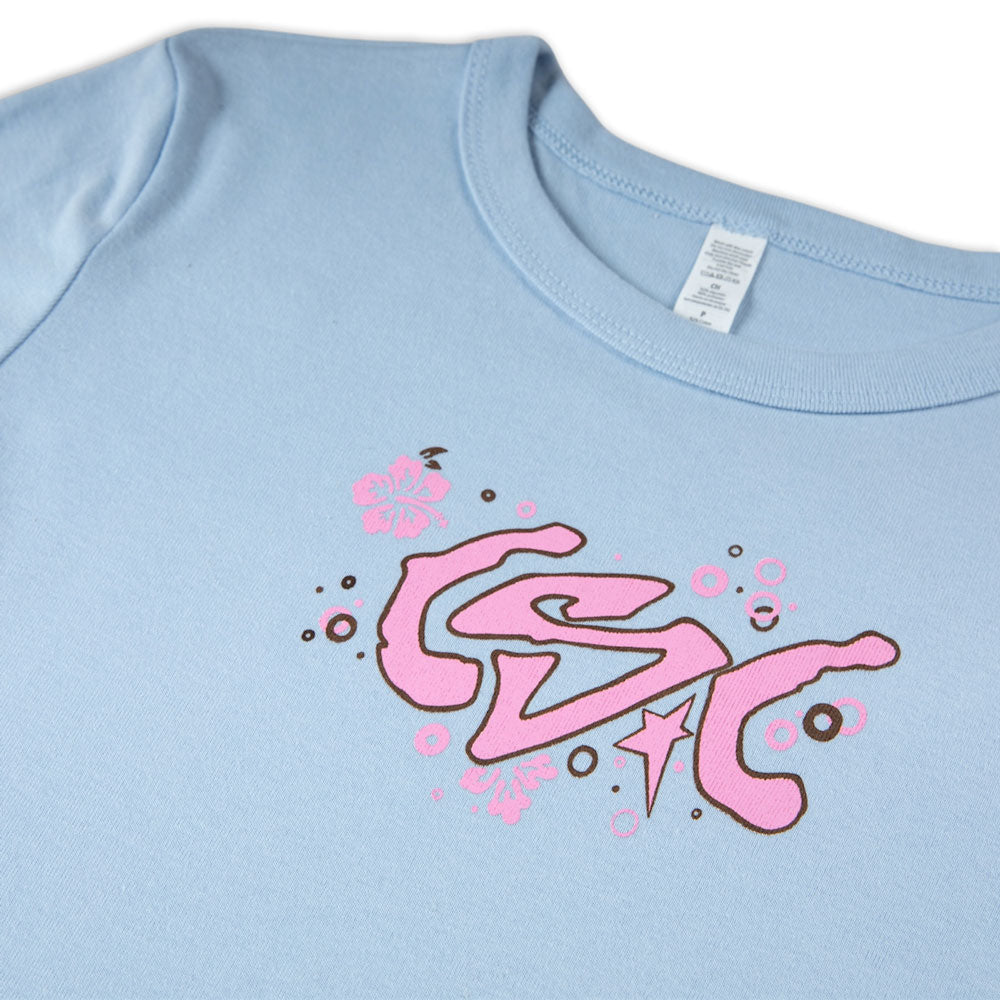 CSC 'Flowers' Girls T-Shirt (Baby Blue)