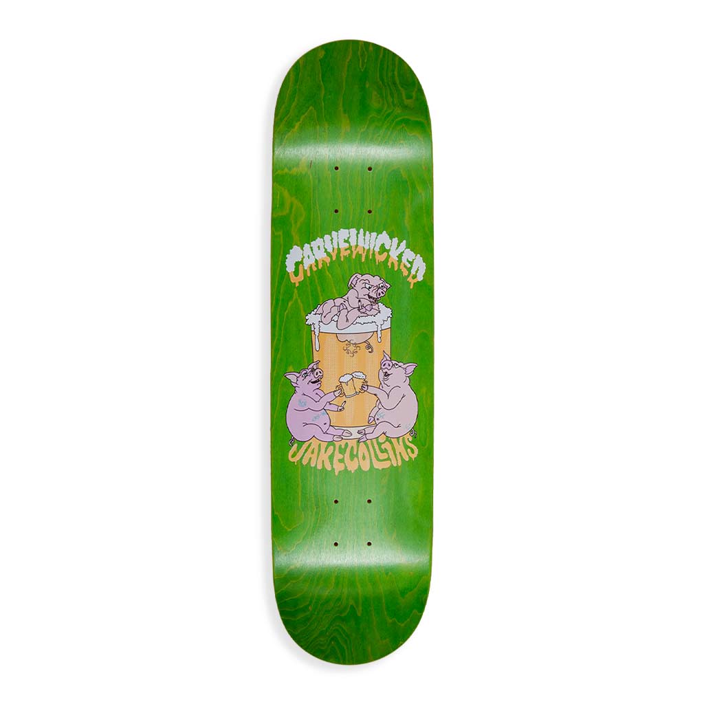 Carve Wicked X CSC 'Jake Collins Pro - King of Pigs' 8.125" Deck (Green)