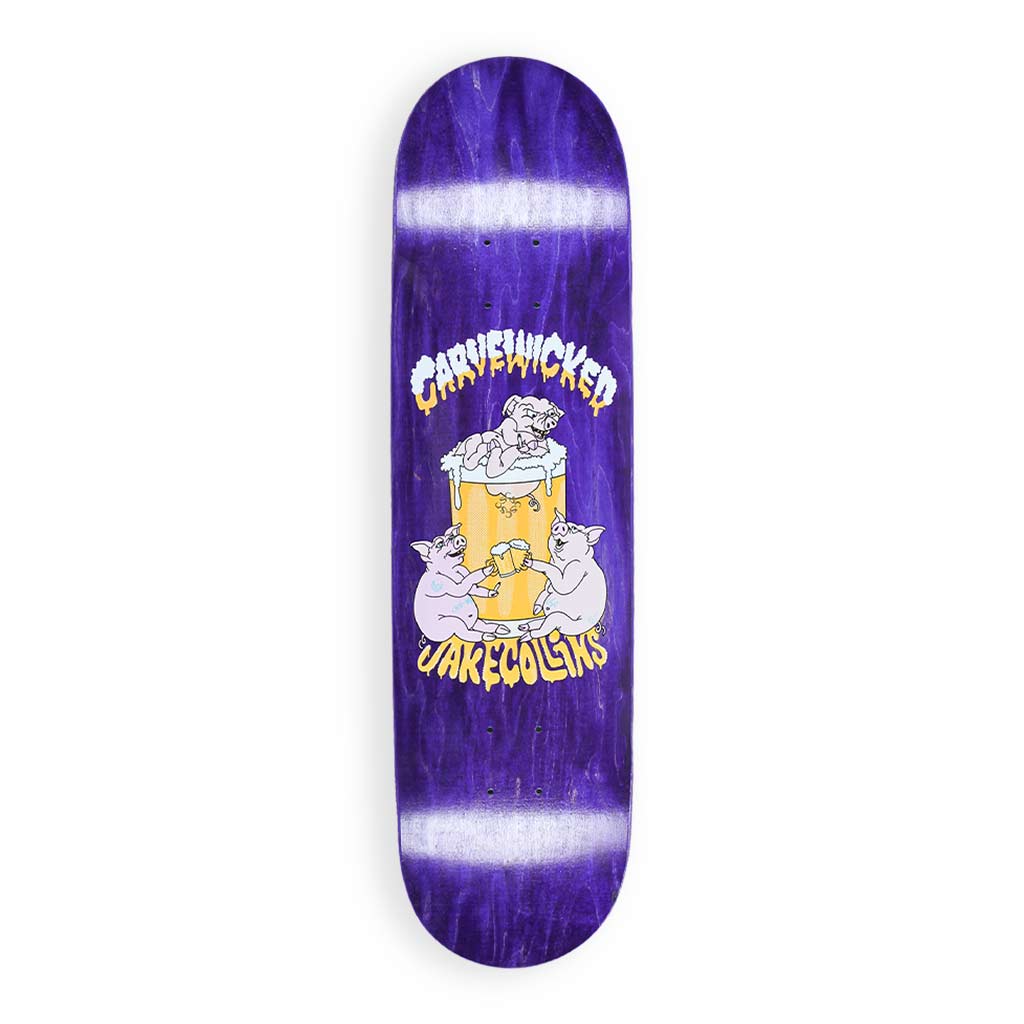 Carve Wicked X CSC 'Jake Collins Pro - King of Pigs' 8.25" Deck (Purple)