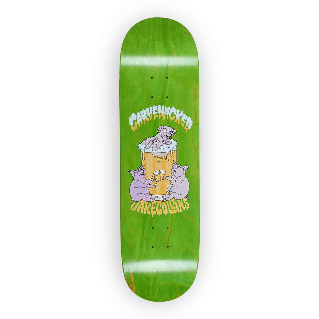 Carve Wicked X CSC 'Jake Collins Pro - King of Pigs' 8.75" Deck (Green)