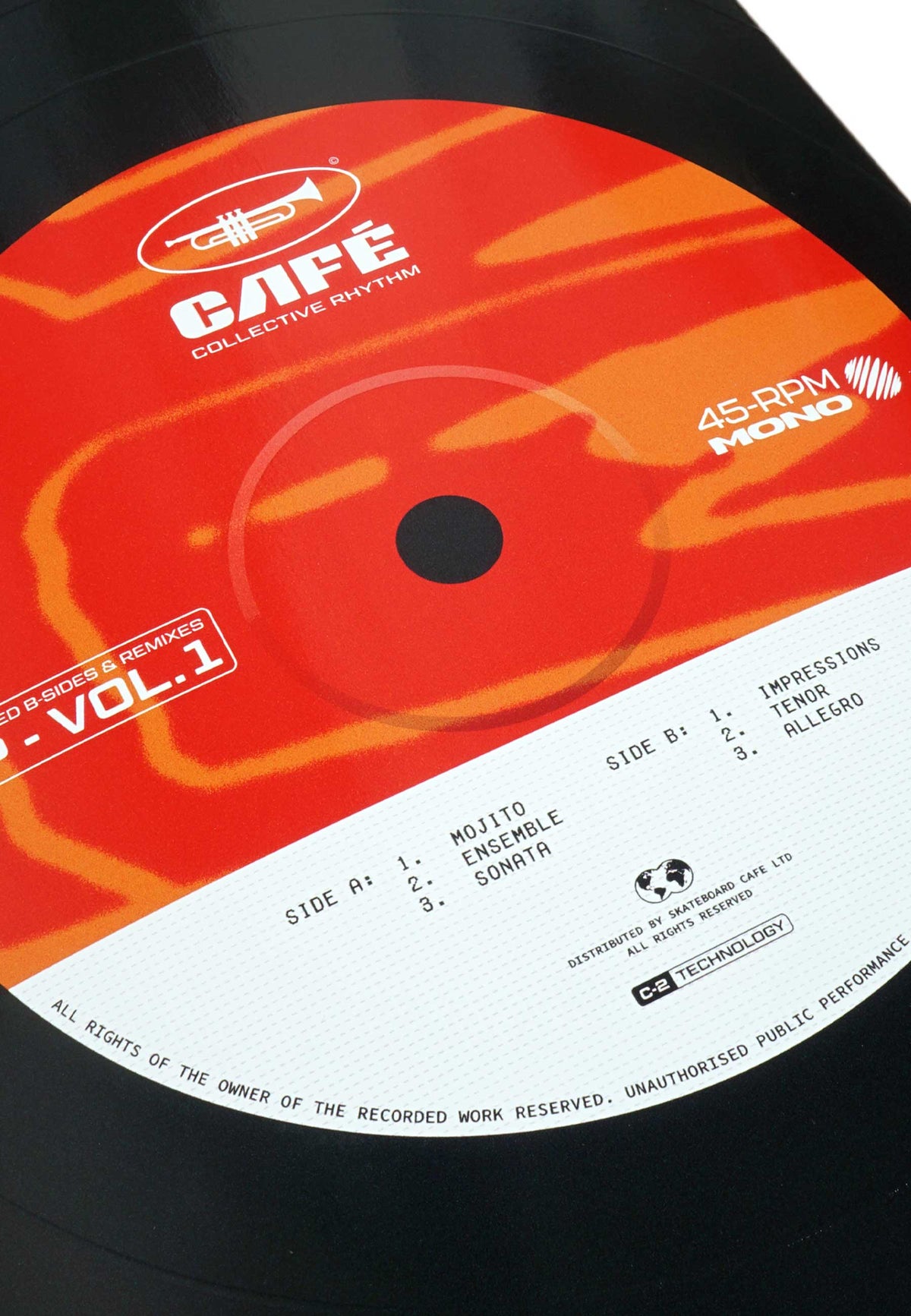 Skateboard Cafe '45' 8.75" Deck (Orange)