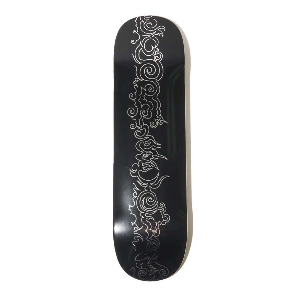 Skateboard Cafe 'Clouds' 8.125" Deck (Black / Silver Foil)