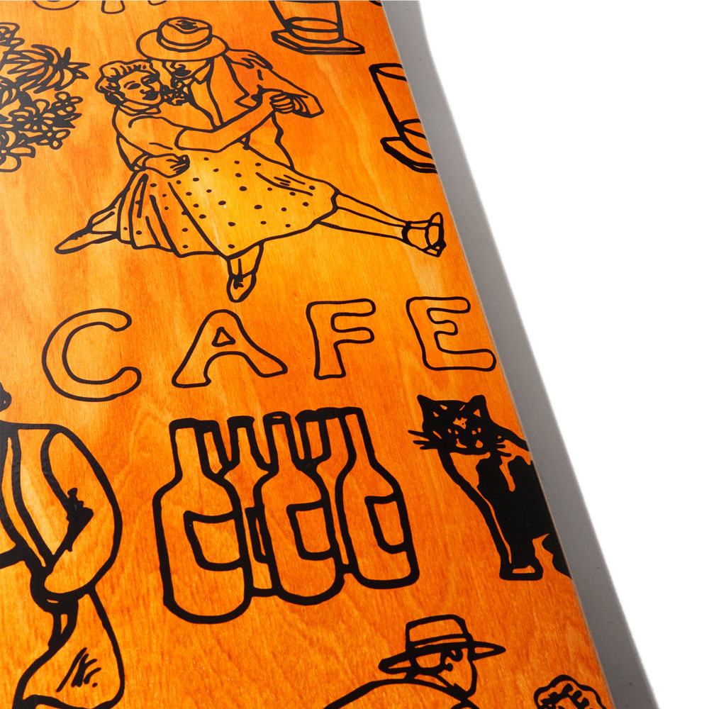 Skateboard Cafe 'Gaurab Sketches' 8.5" Deck (Orange)