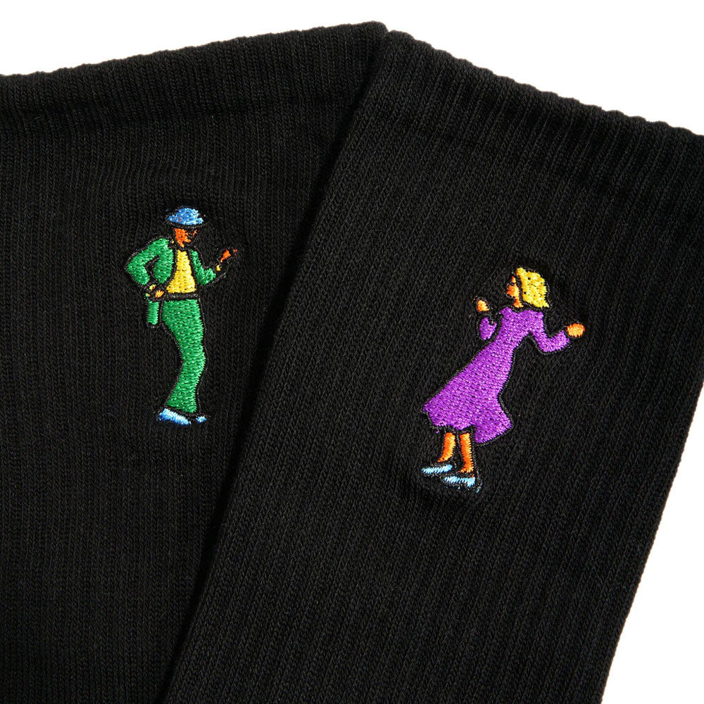 Skateboard Cafe 'Swing' Socks (Black)