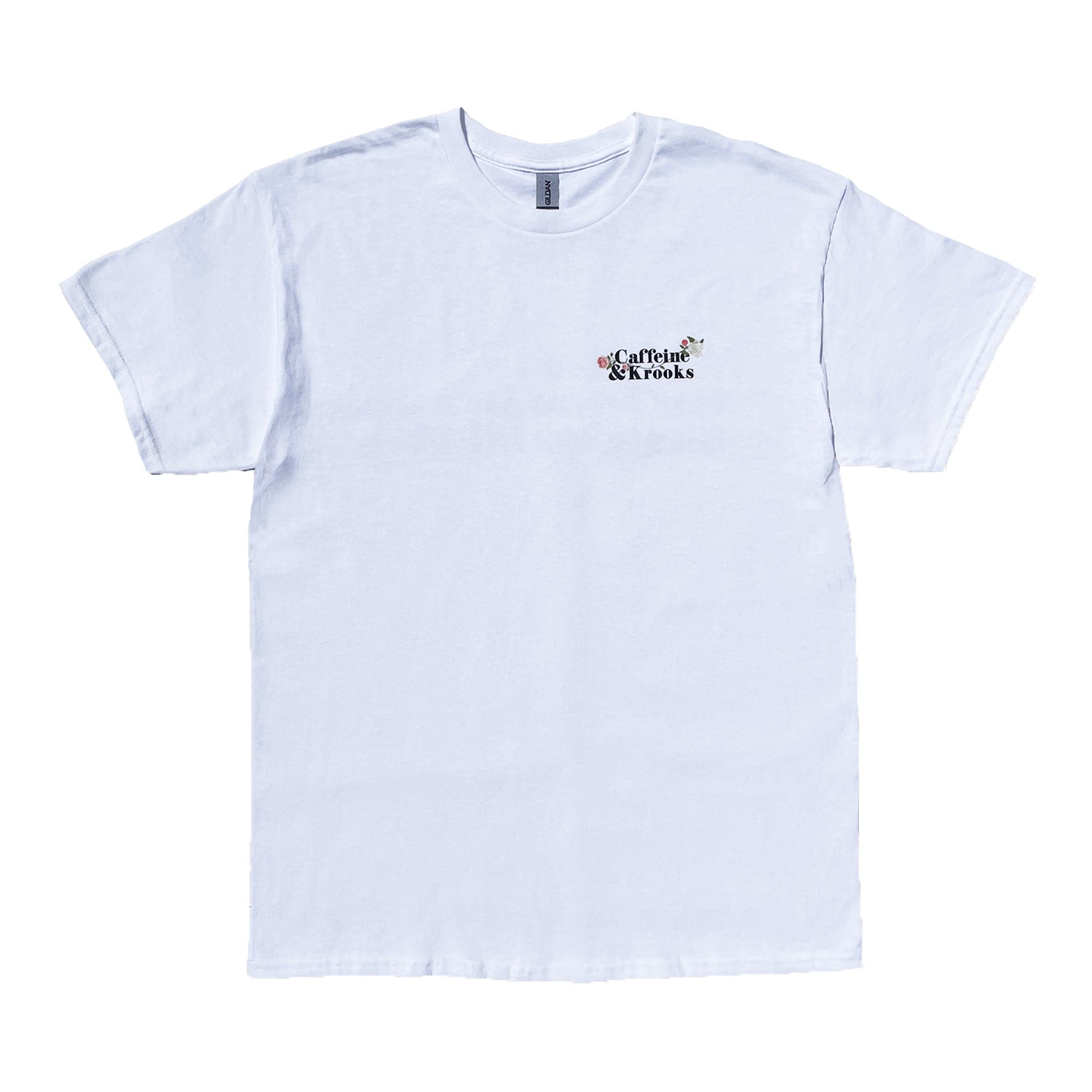 Caffeine & Krooks 'Logo' T-Shirt (White)
