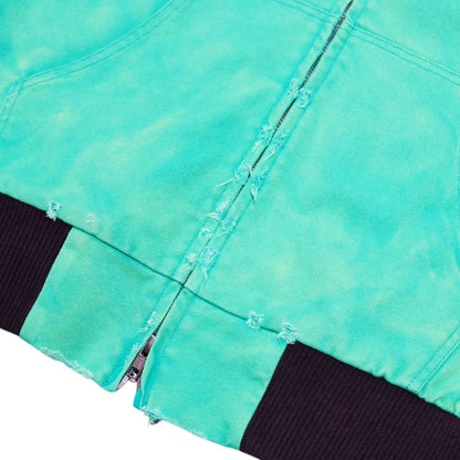 Carpet Company 'Beat Up' Denim Jacket (Green)