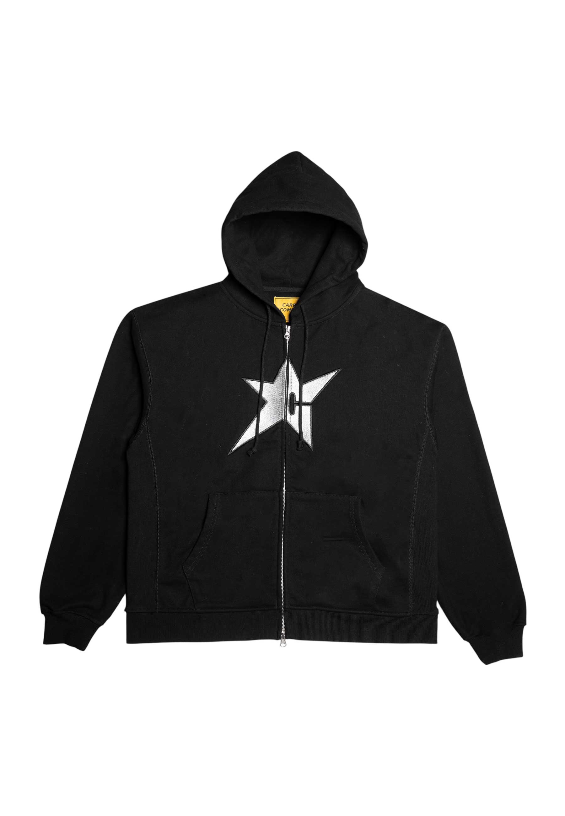 Carpet Company 'Metallic C-Star' Zip-Up Hood (Black)