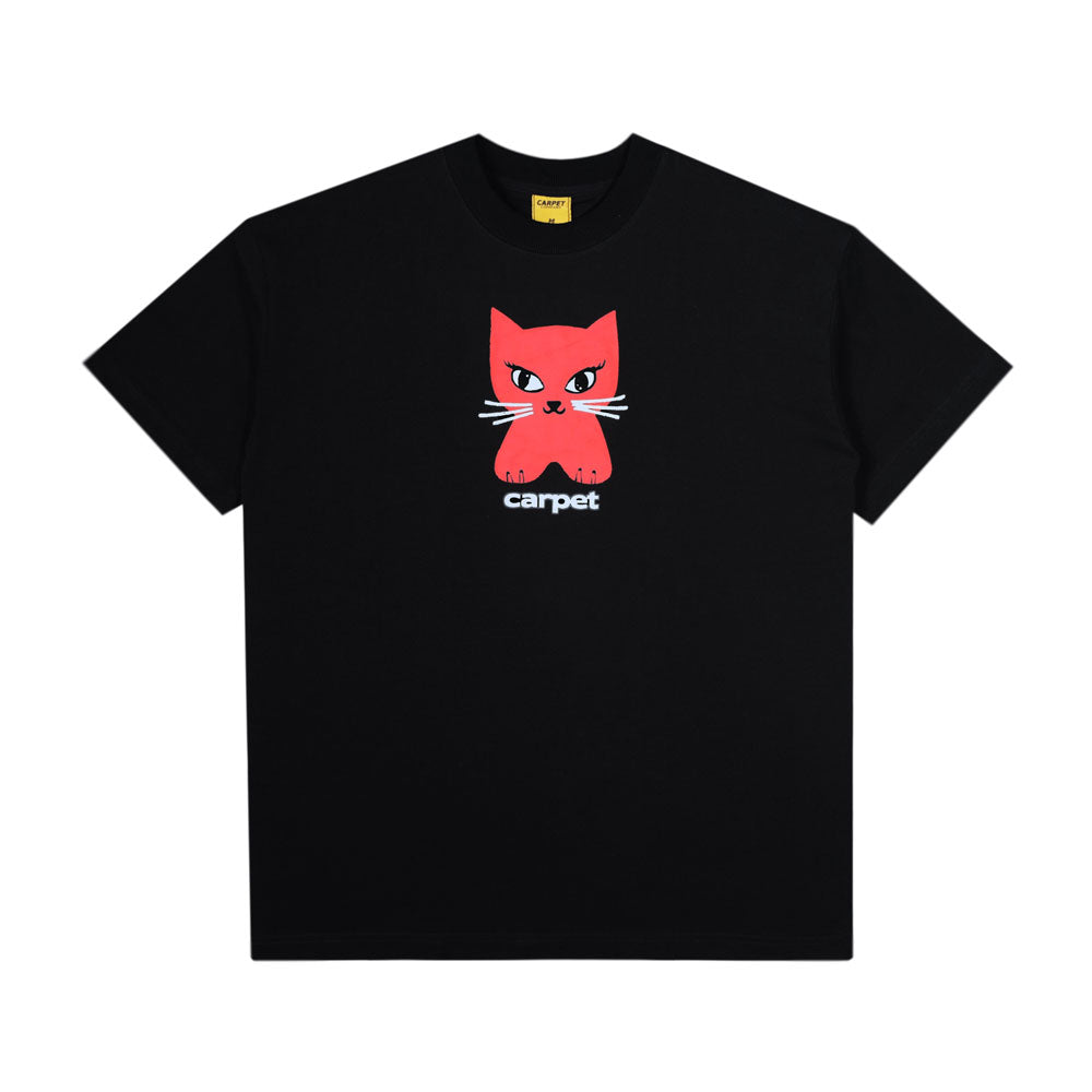 Carpet Company 'Cat' T-Shirt (Black)