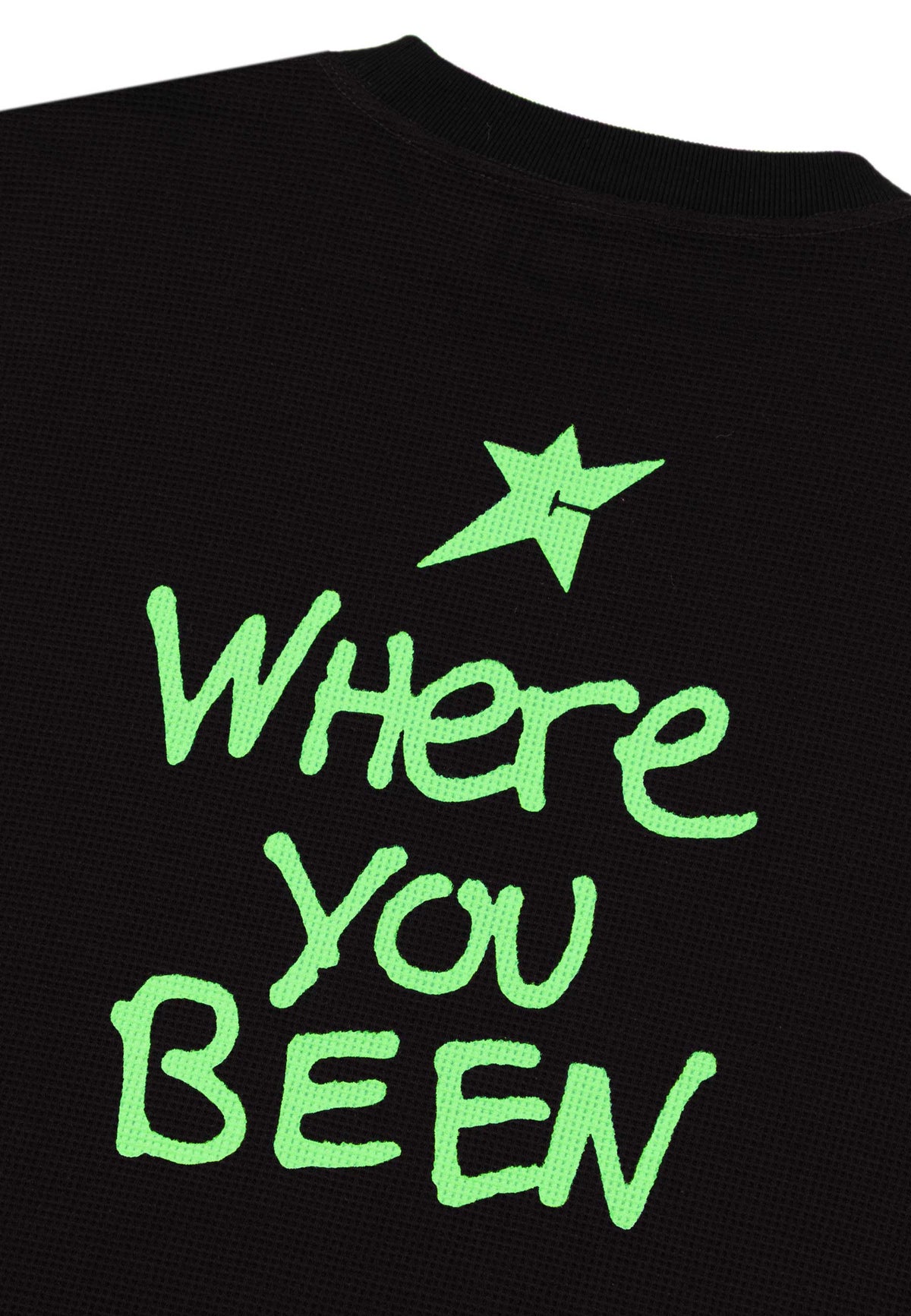 Carpet Company 'Dinosaur Jr Where You Been' Long Sleeve Thermal T-Shirt (Black)