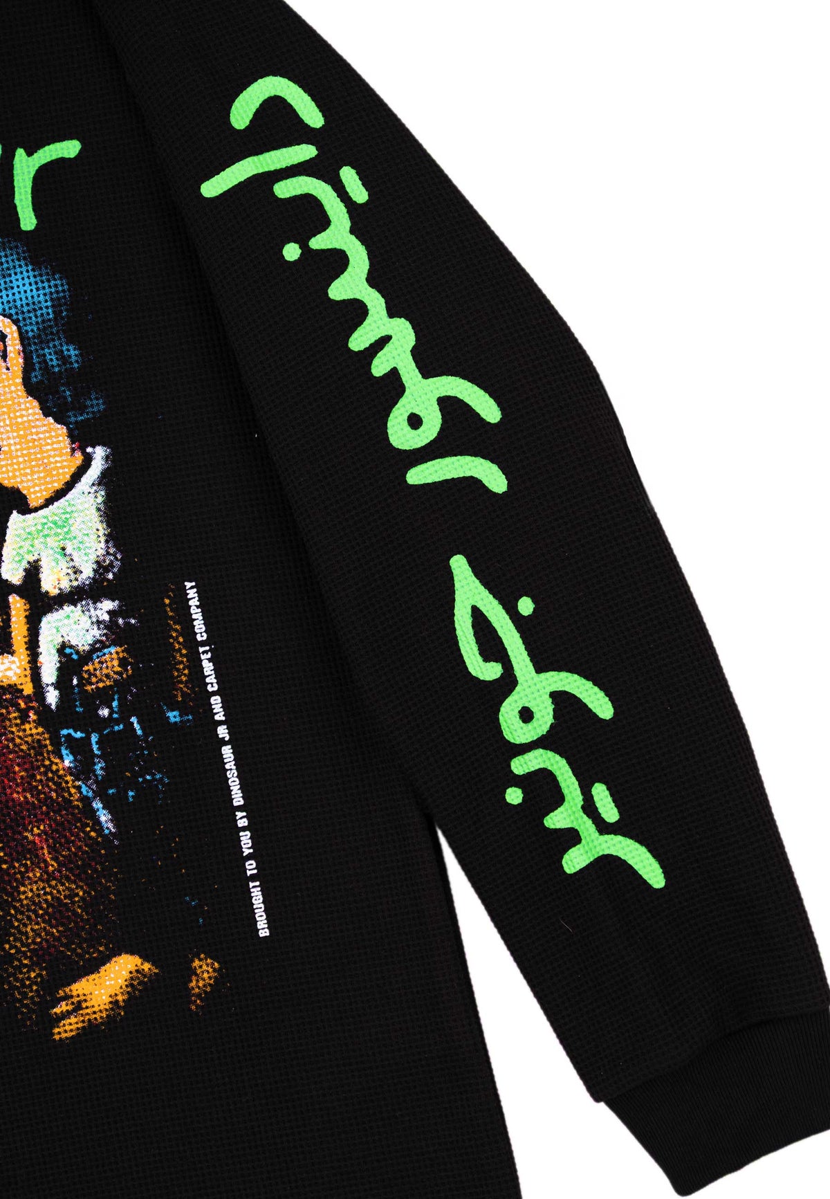 Carpet Company 'Dinosaur Jr Where You Been' Long Sleeve Thermal T-Shirt (Black)