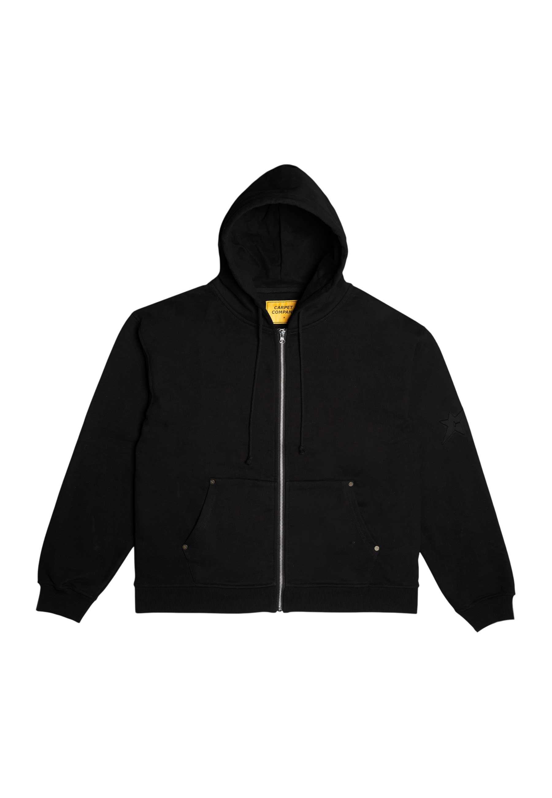 Carpet Company 'C-Star Embossed' Zip-Up Hood (Black)
