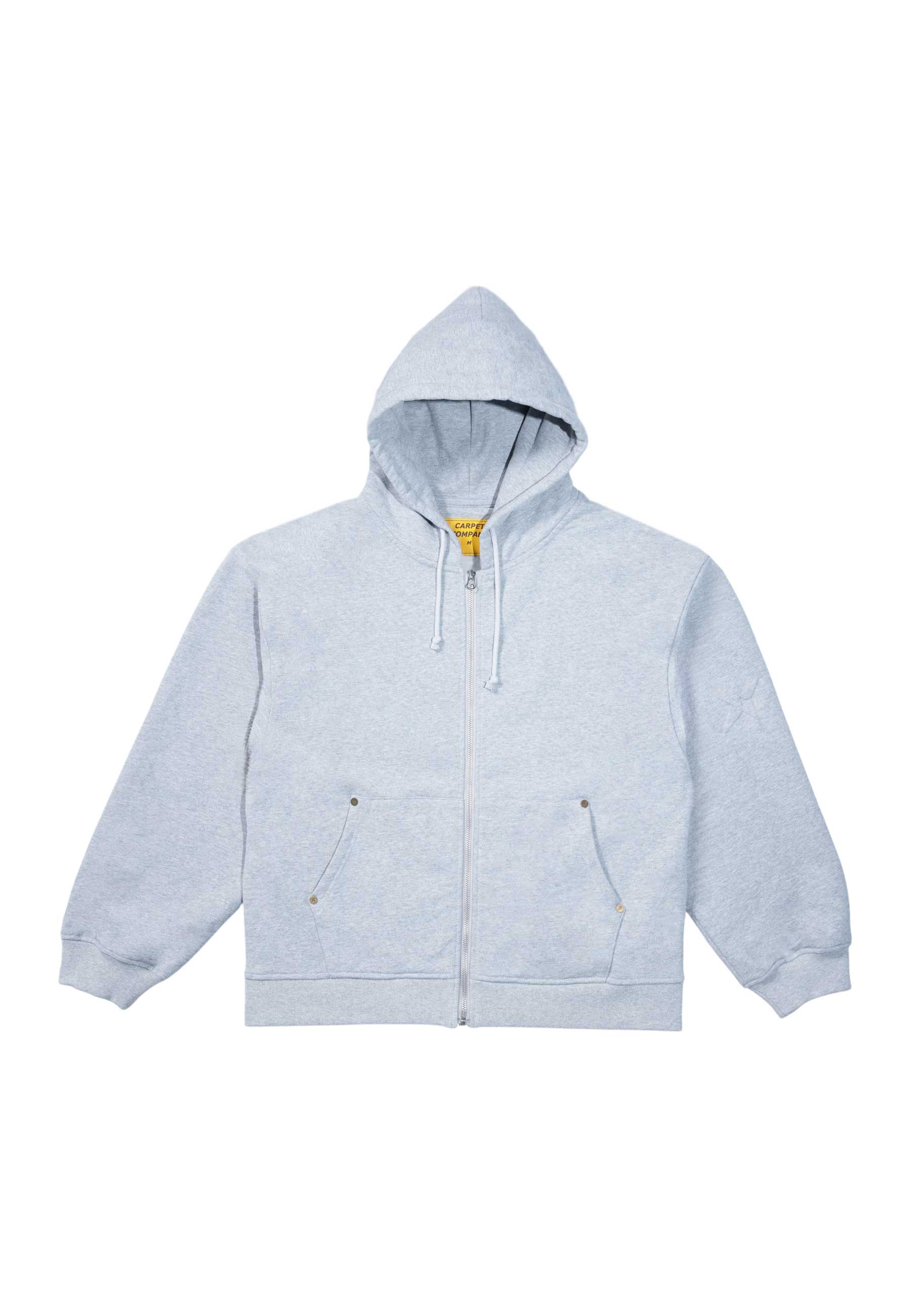 Carpet Company 'C-Star Embossed' Zip-Up Hood (Grey) | Cardiff