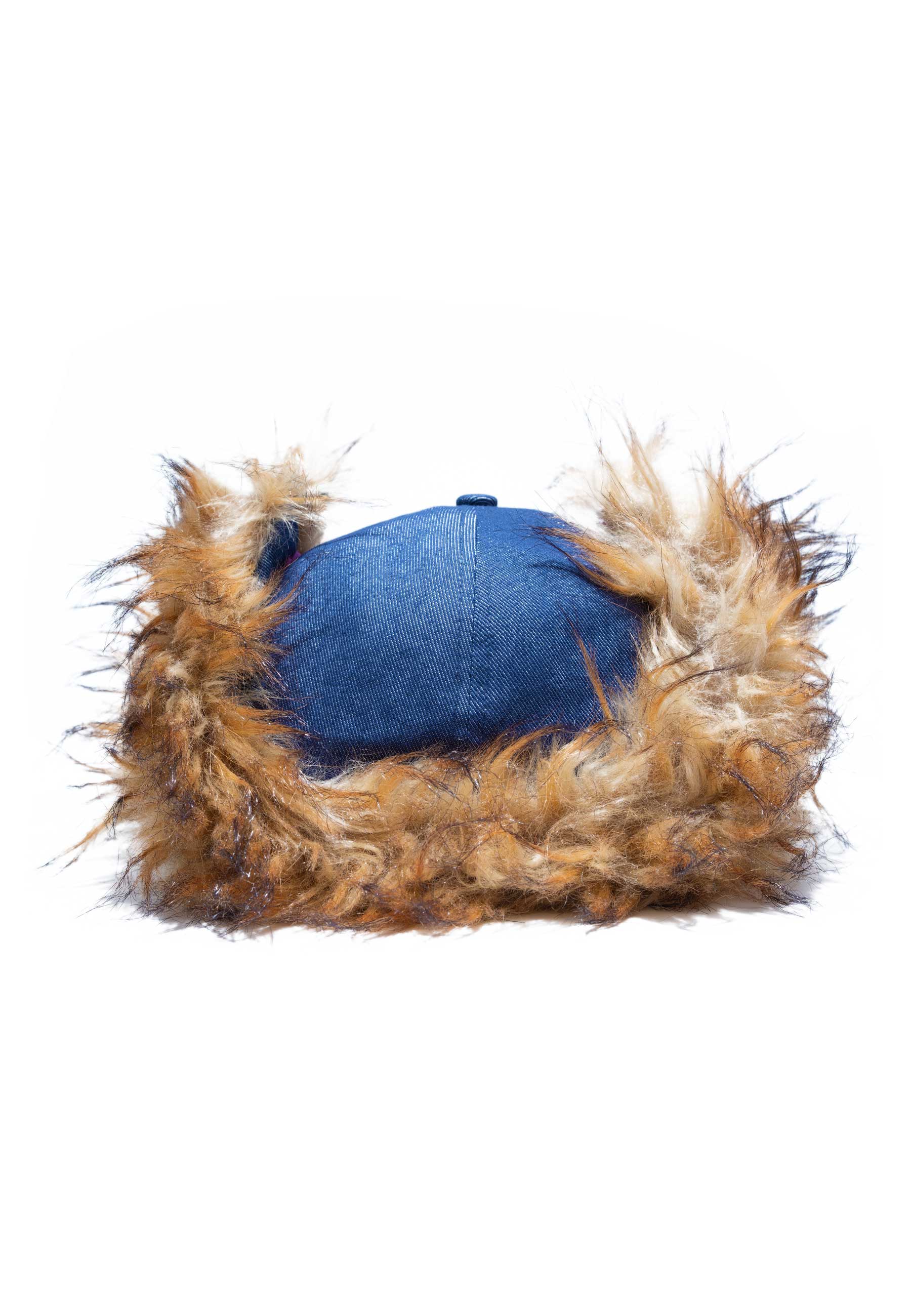 Carpet Company 'C-Star' Fur Cap (Dark Denim)
