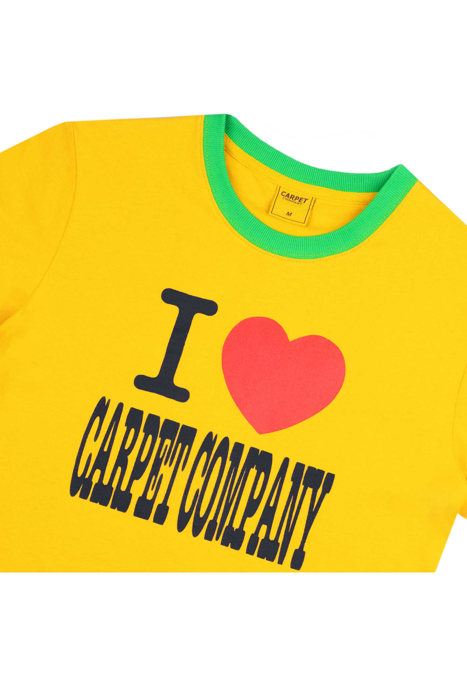 Carpet Company 'I Heart Carpet' Girls T-Shirt (Yellow)