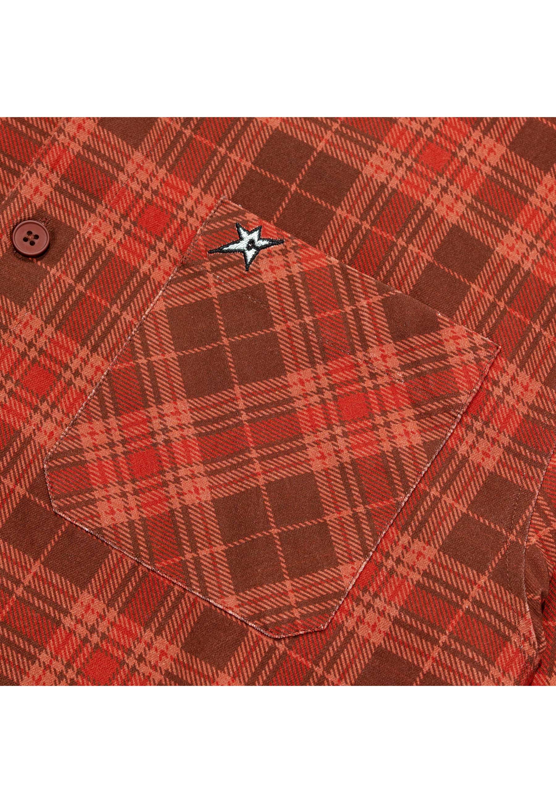 Carpet Company Plaid Canvas Button Up Shirt (Brown)