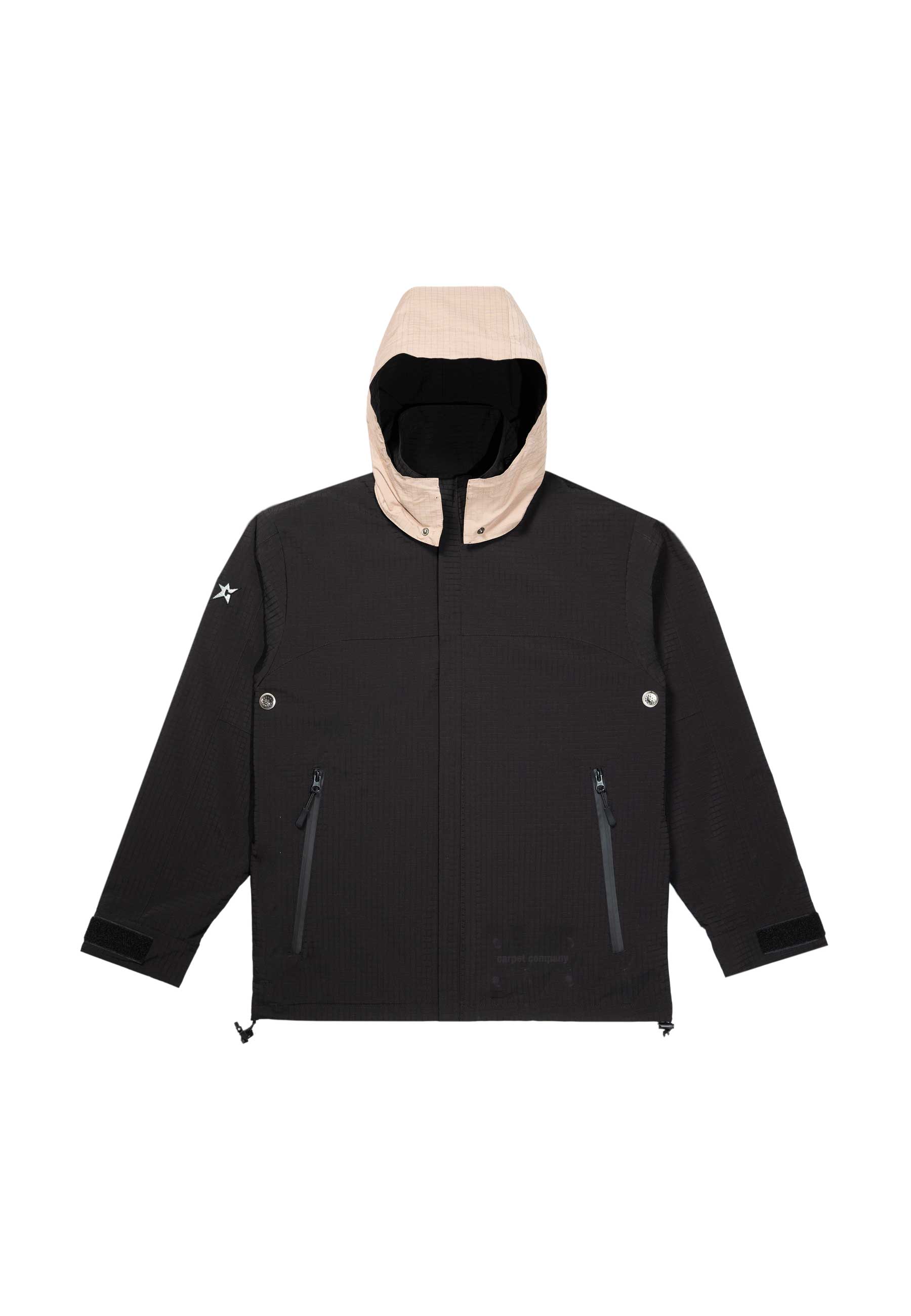 Carpet Company 'Reversible Hood' Rain Jacket (Black)