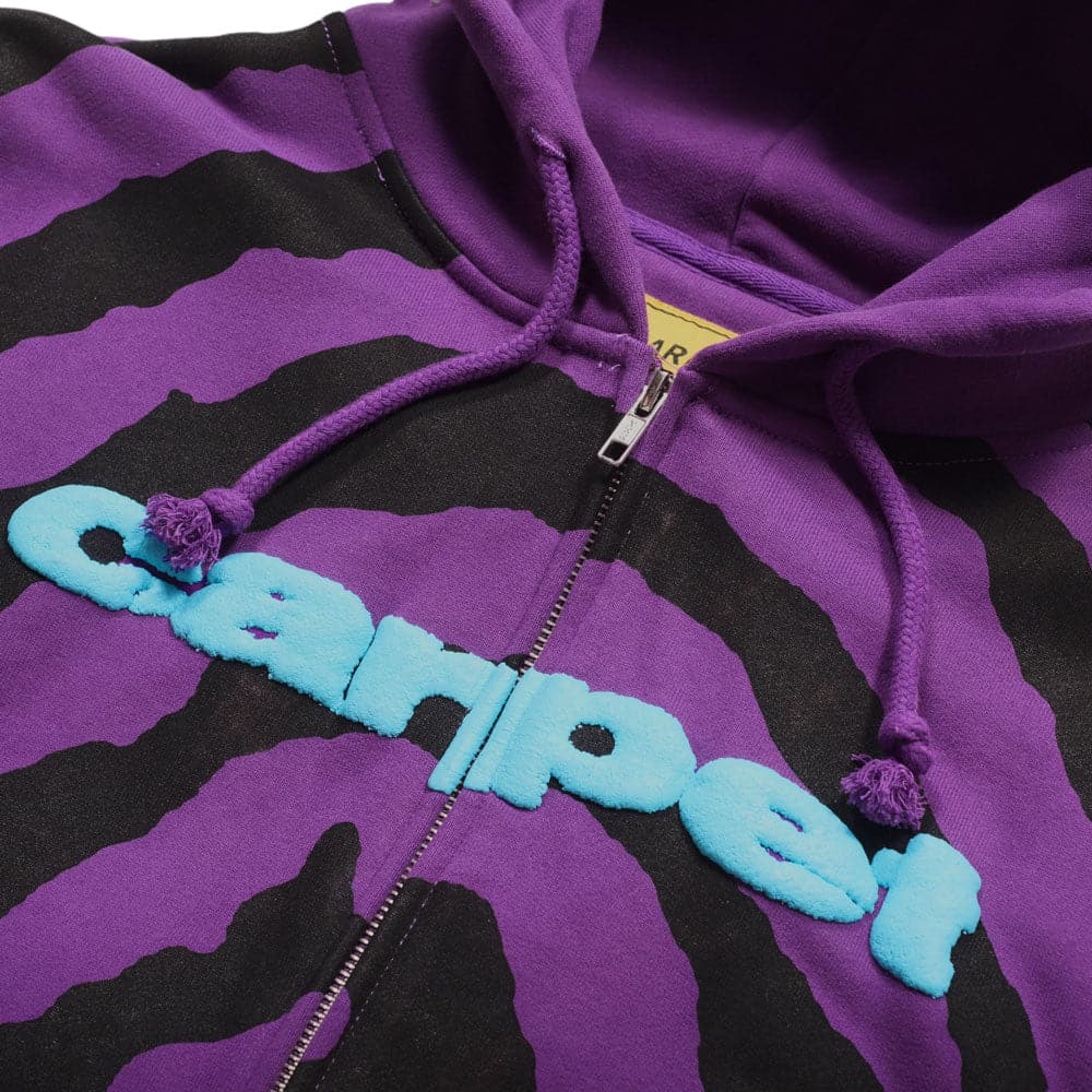 Carpet Company 'Spiral' Zip-Up Hood (Purple) | Cardiff Skateboard Club