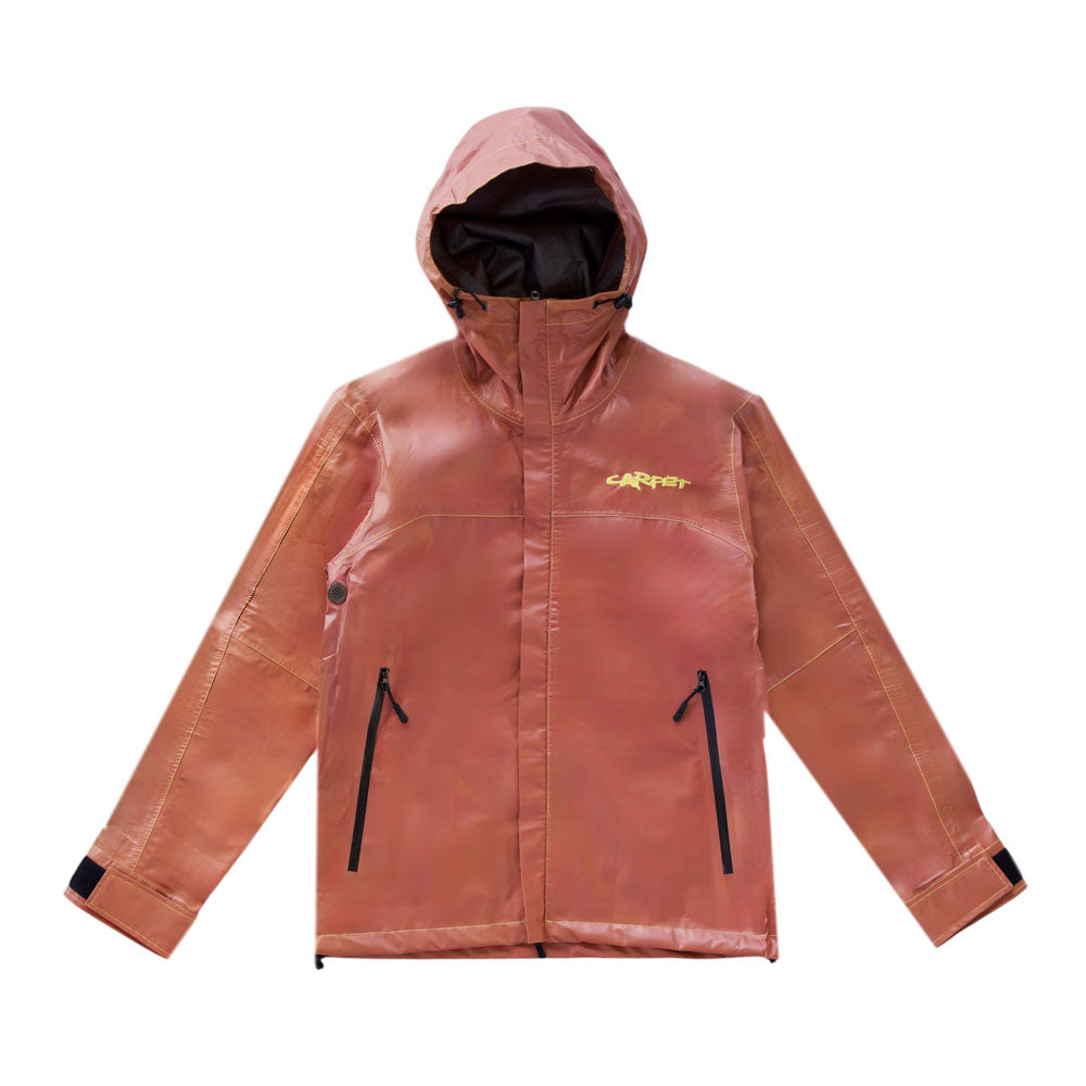 Carpet Company 'Thermal' Rain Jacket (Brown / Yellow)