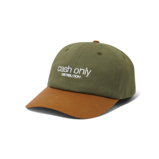 Cash Only 'Corp Logo' 6 Panel Cap (Army / Oak)