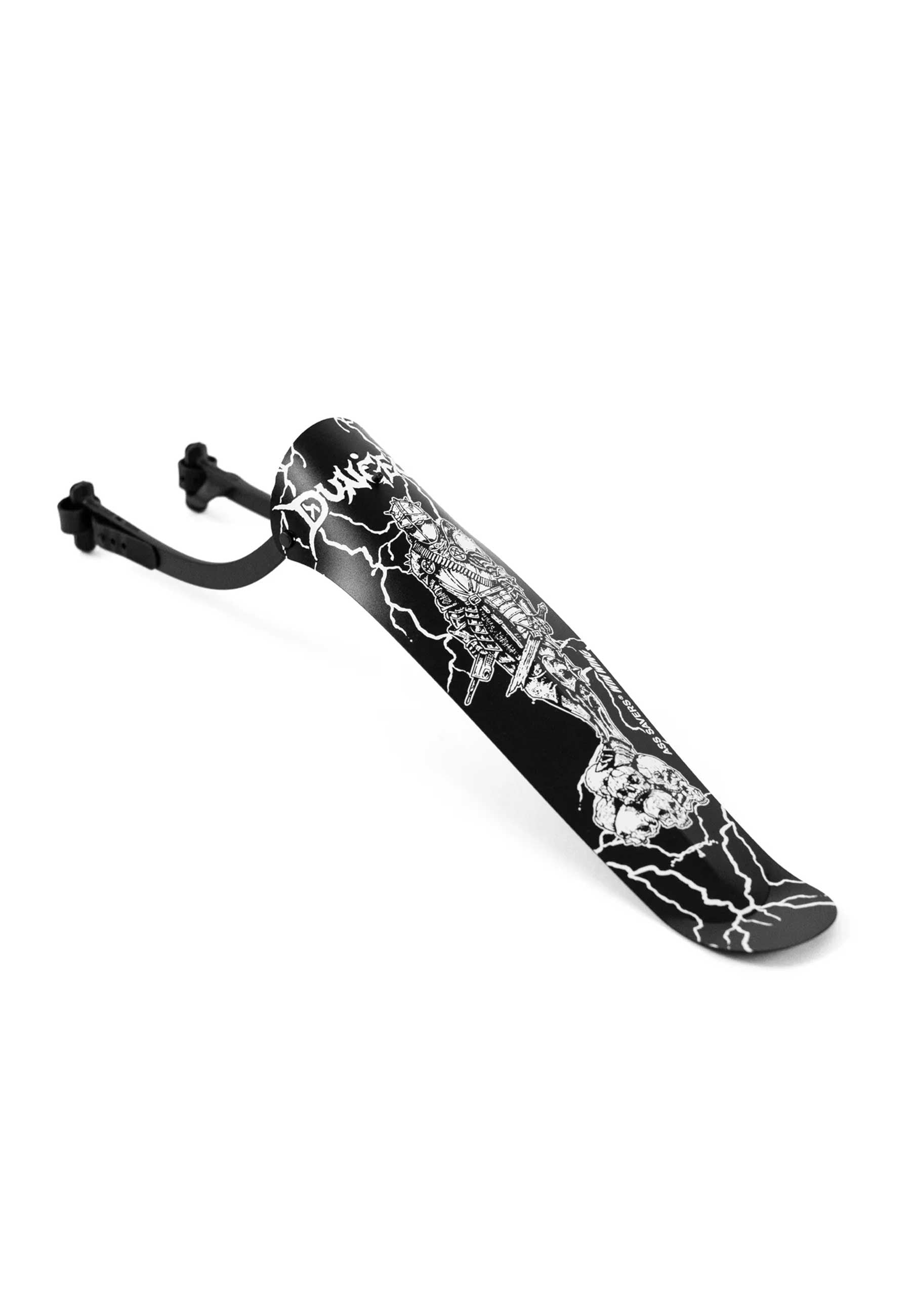 Dungeon Gateway 'Cold Steel' Cycling Mudguard (Black / White)