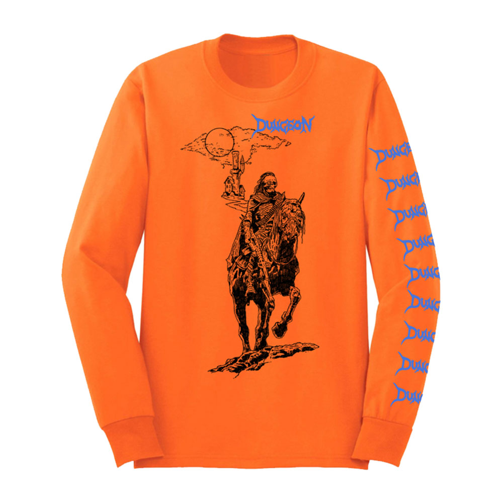 Dungeon Gateway 'Knight Castle' Long Sleeve T-Shirt (Orange)