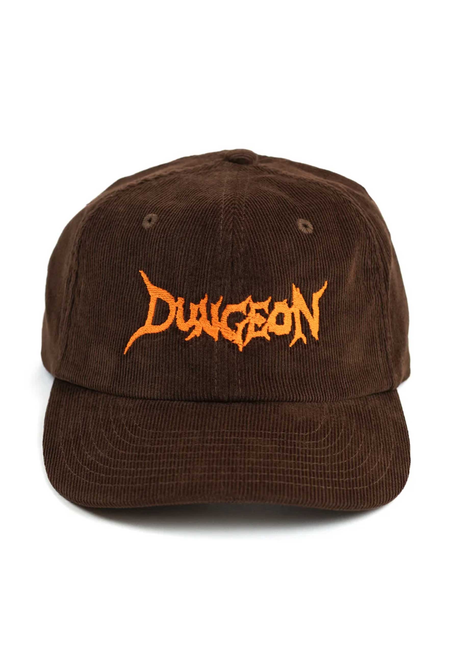Dungeon Gateway 'Scrawl Logo' 6 Panel Cap (Brown / Neon Orange)
