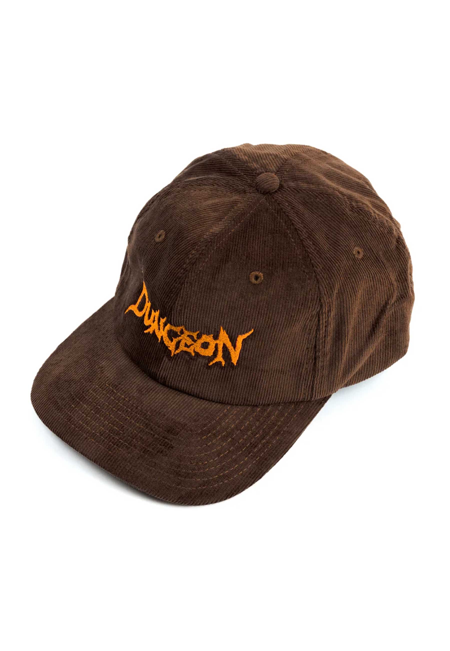 Dungeon Gateway 'Scrawl Logo' 6 Panel Cap (Brown / Neon Orange)