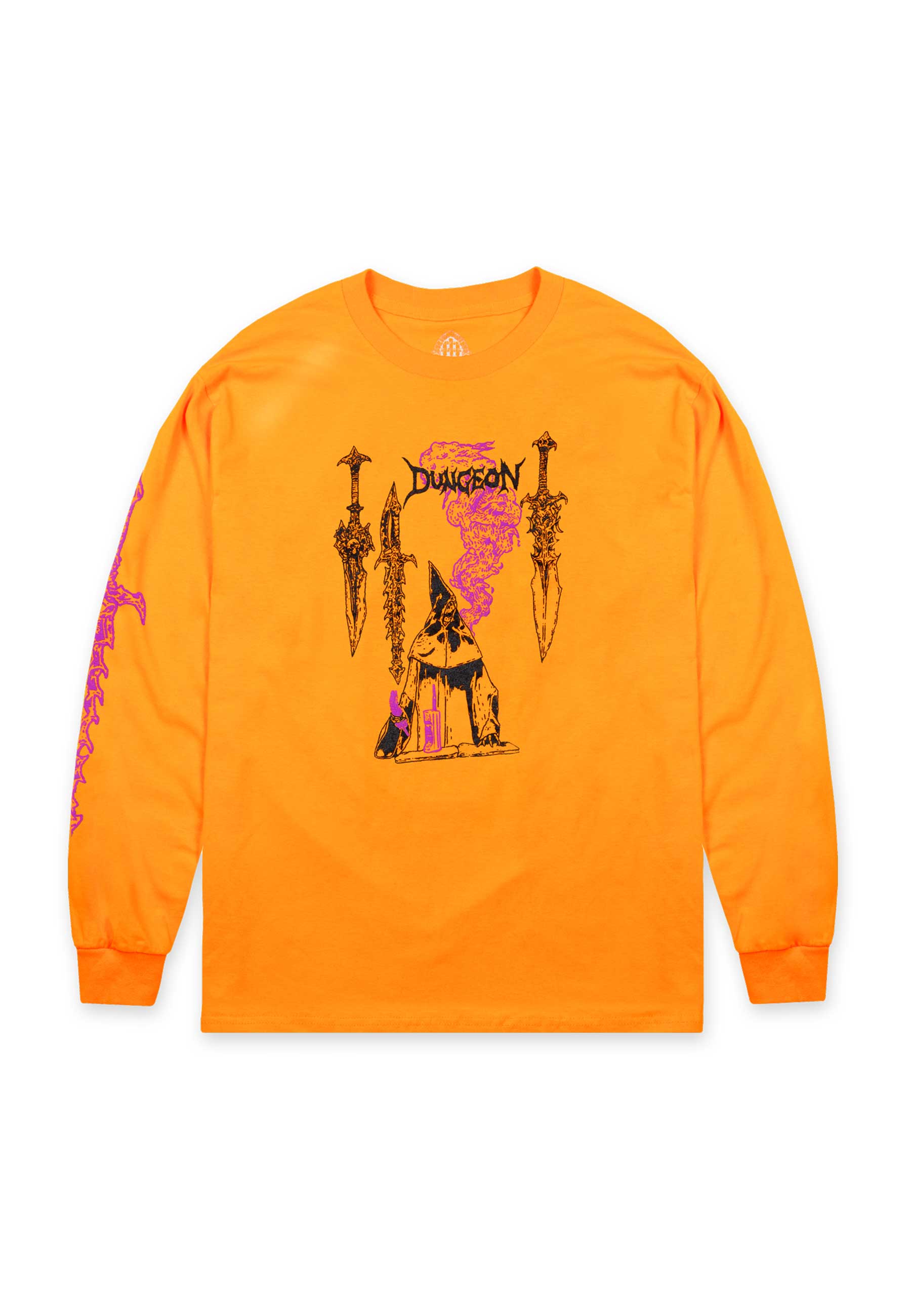 Dungeon Gateway 'Spell Caster' Long Sleeve T-Shirt (Orange)
