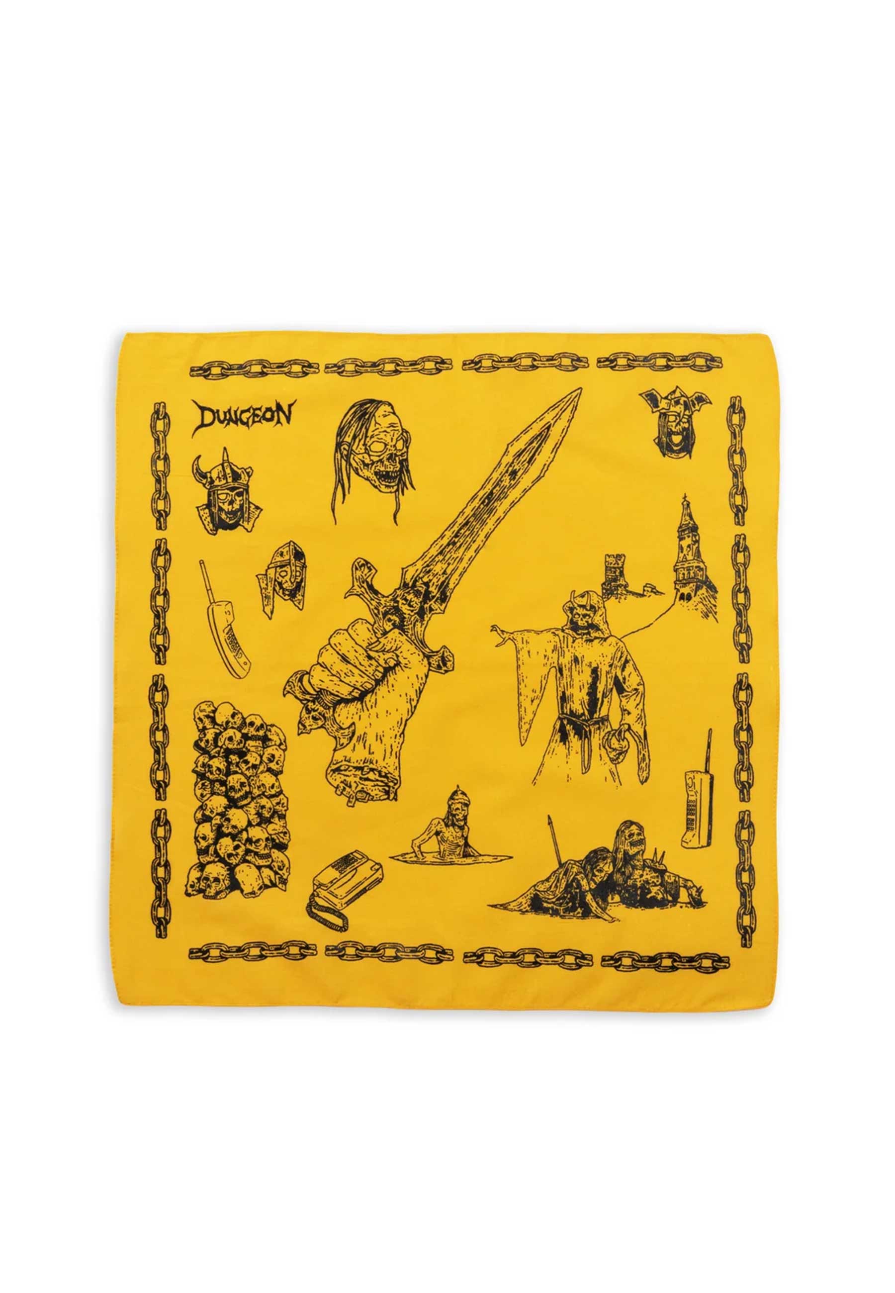 Dungeon Gateway 'Power Of The Sword' Bandana (Yellow)