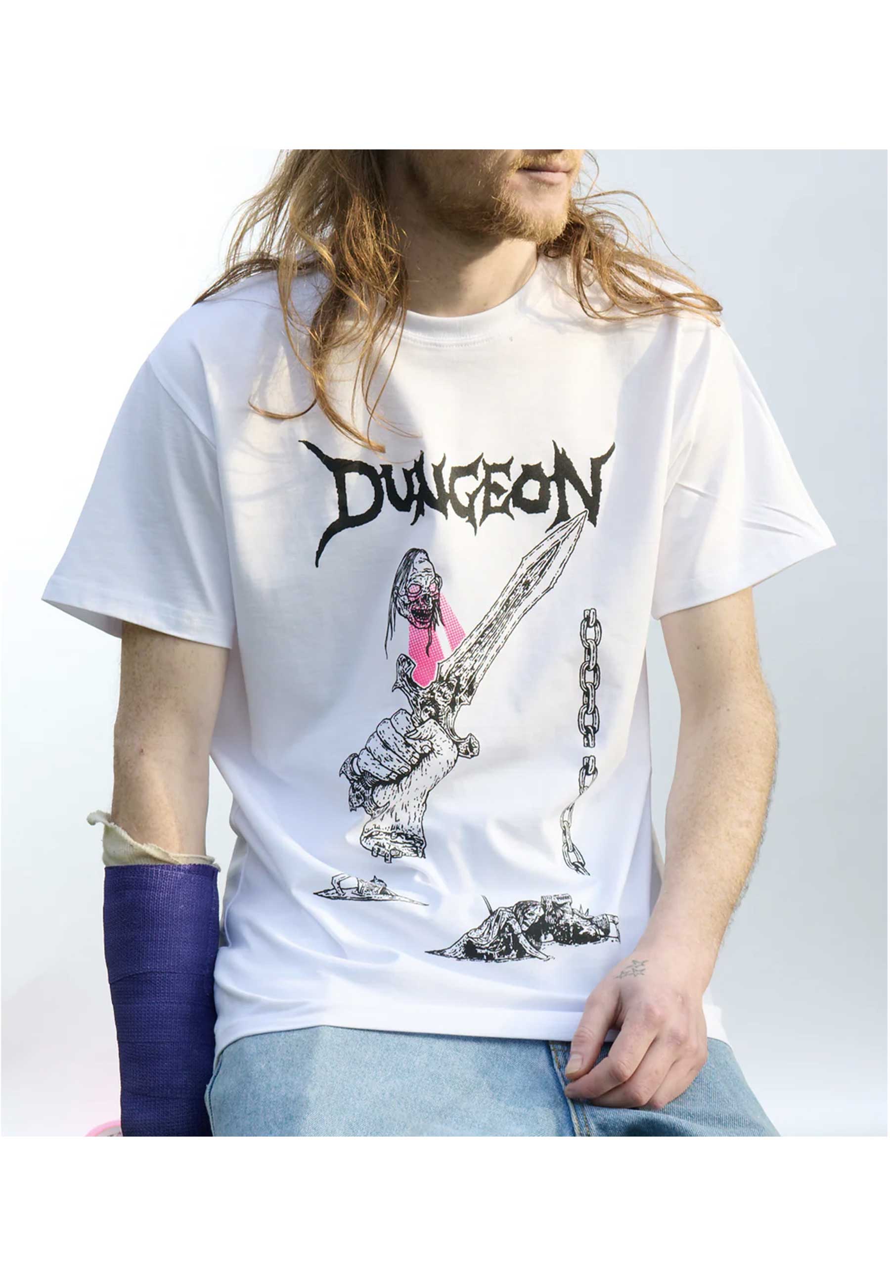 Dungeon Gateway 'Power Of The Sword' T-Shirt (White)