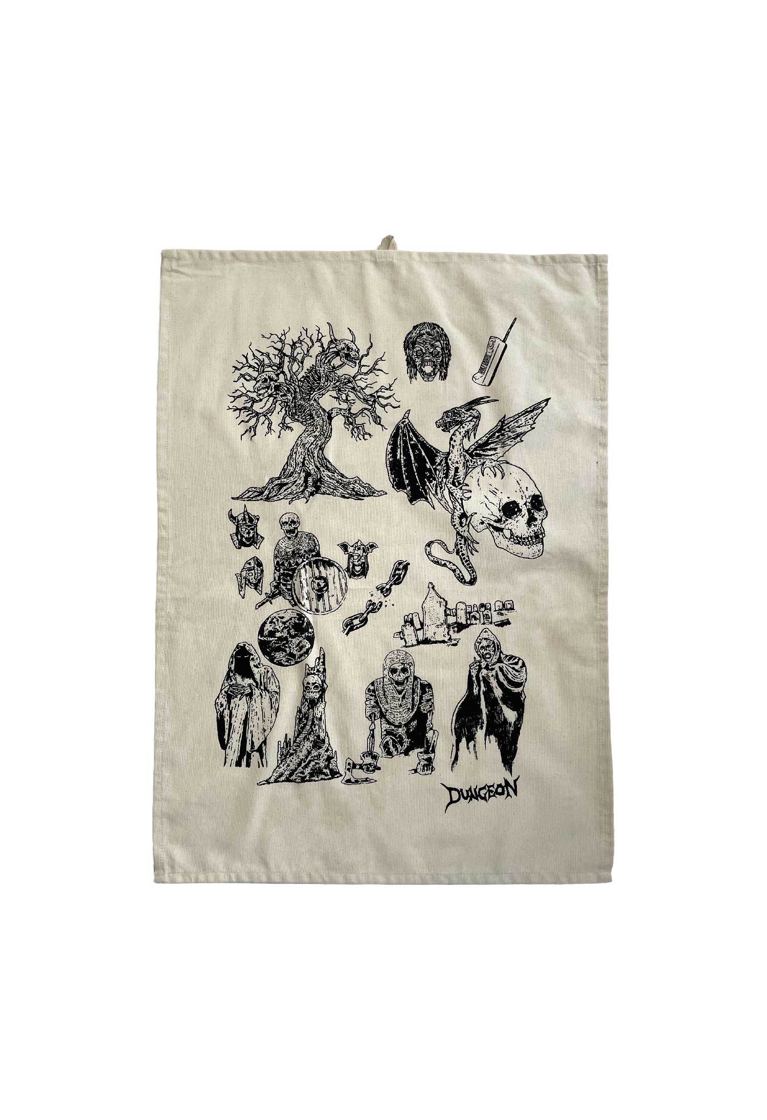 Dungeon Gateway 'Nightwinds' Tea Towel (Natural)