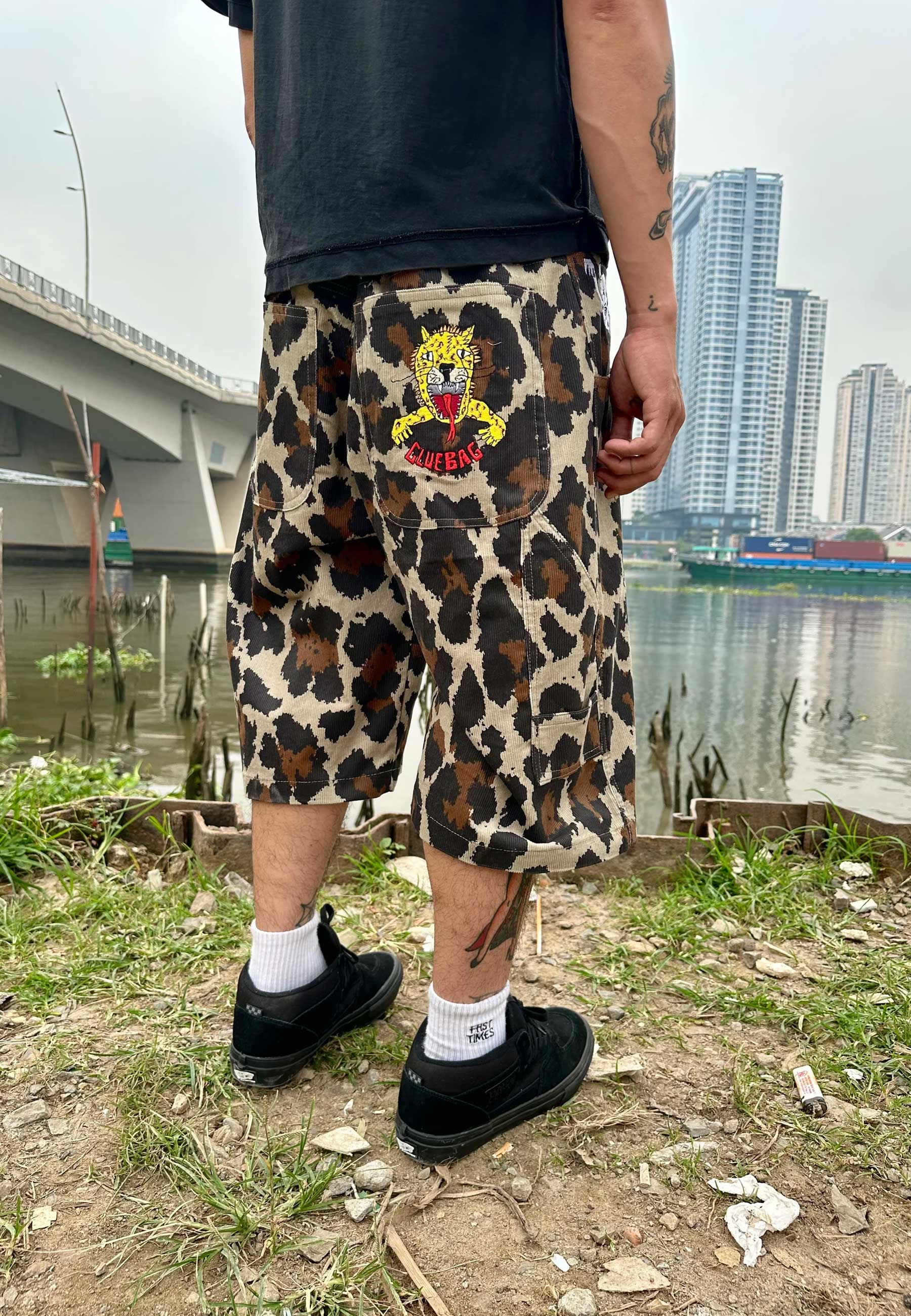 Glue Bag 'Feral' Loose Shorts (Leopard)