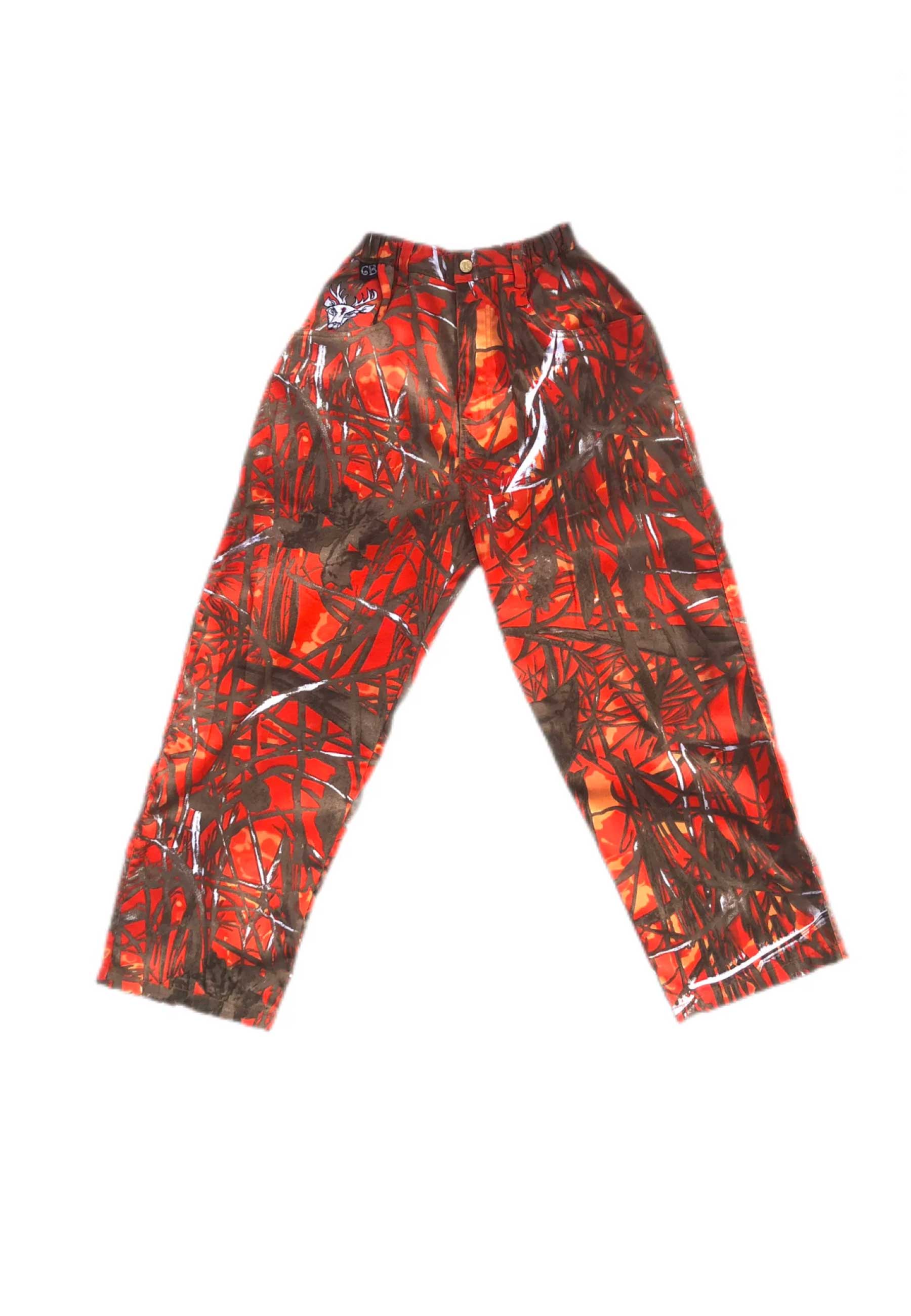 Glue Bag Loose Pants (Orange Camo)