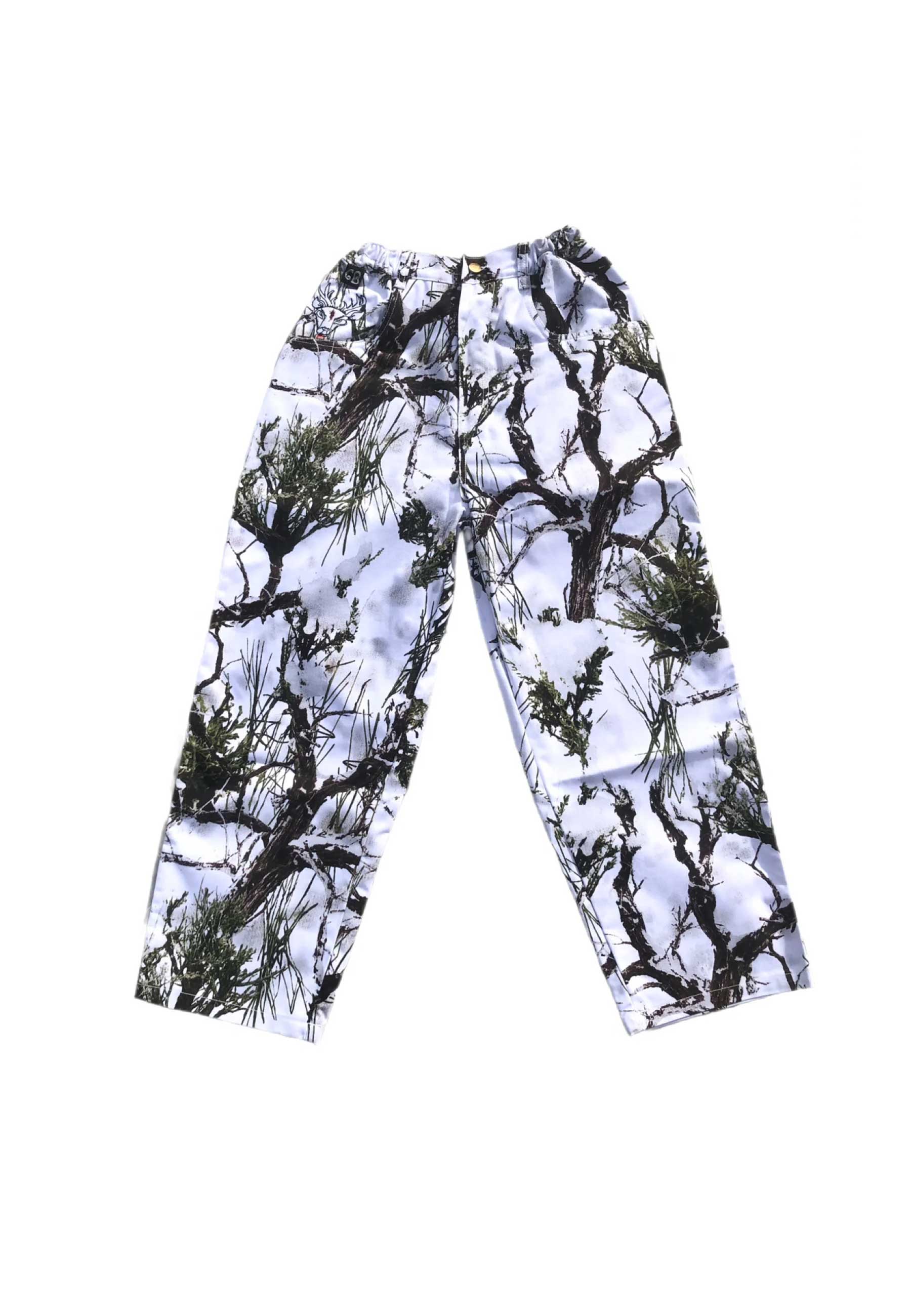Glue Bag Loose Pants (White Camo)