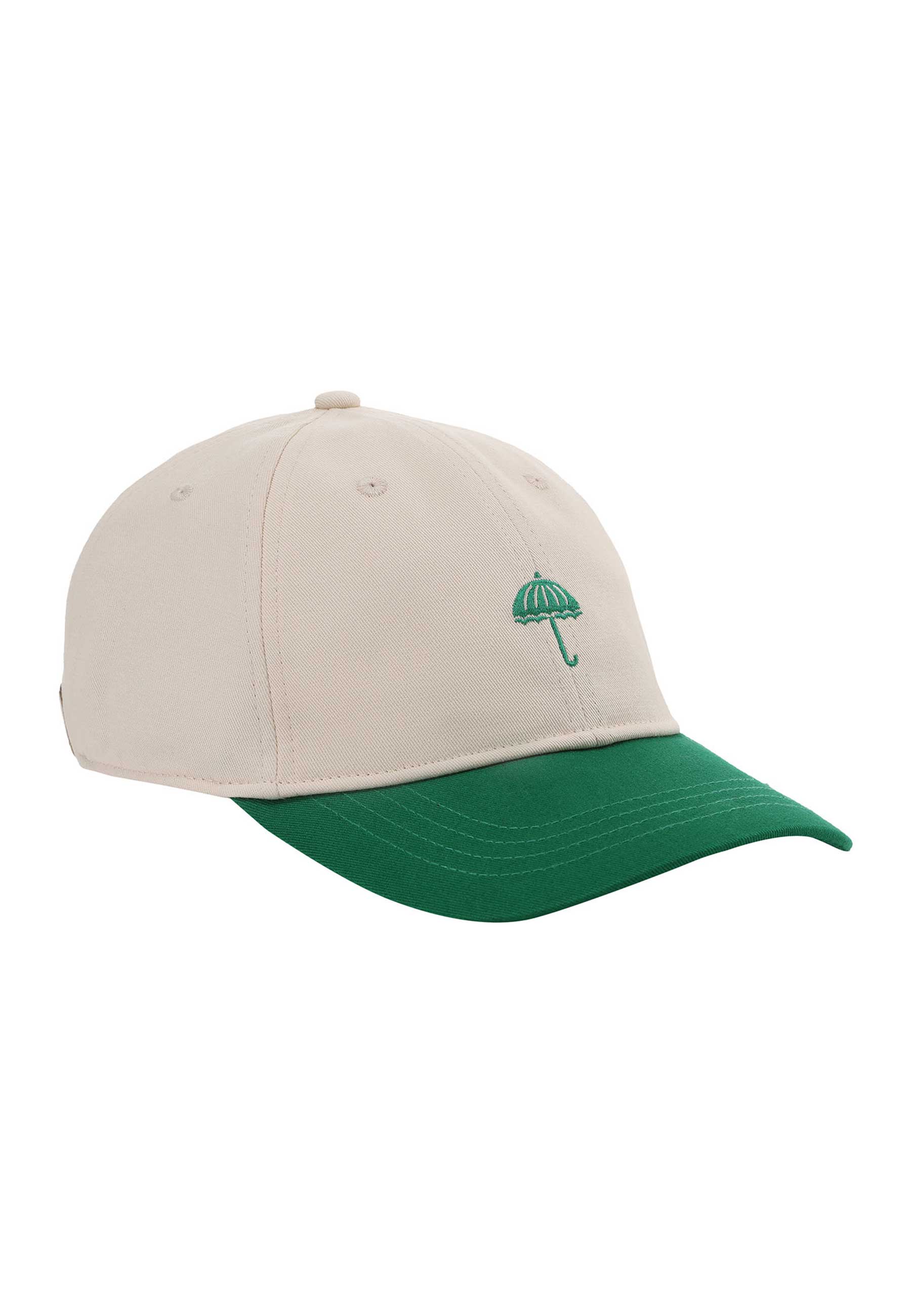 Helas 'Classic Two-Tone' 6 Panel Cap (Beige / Green)