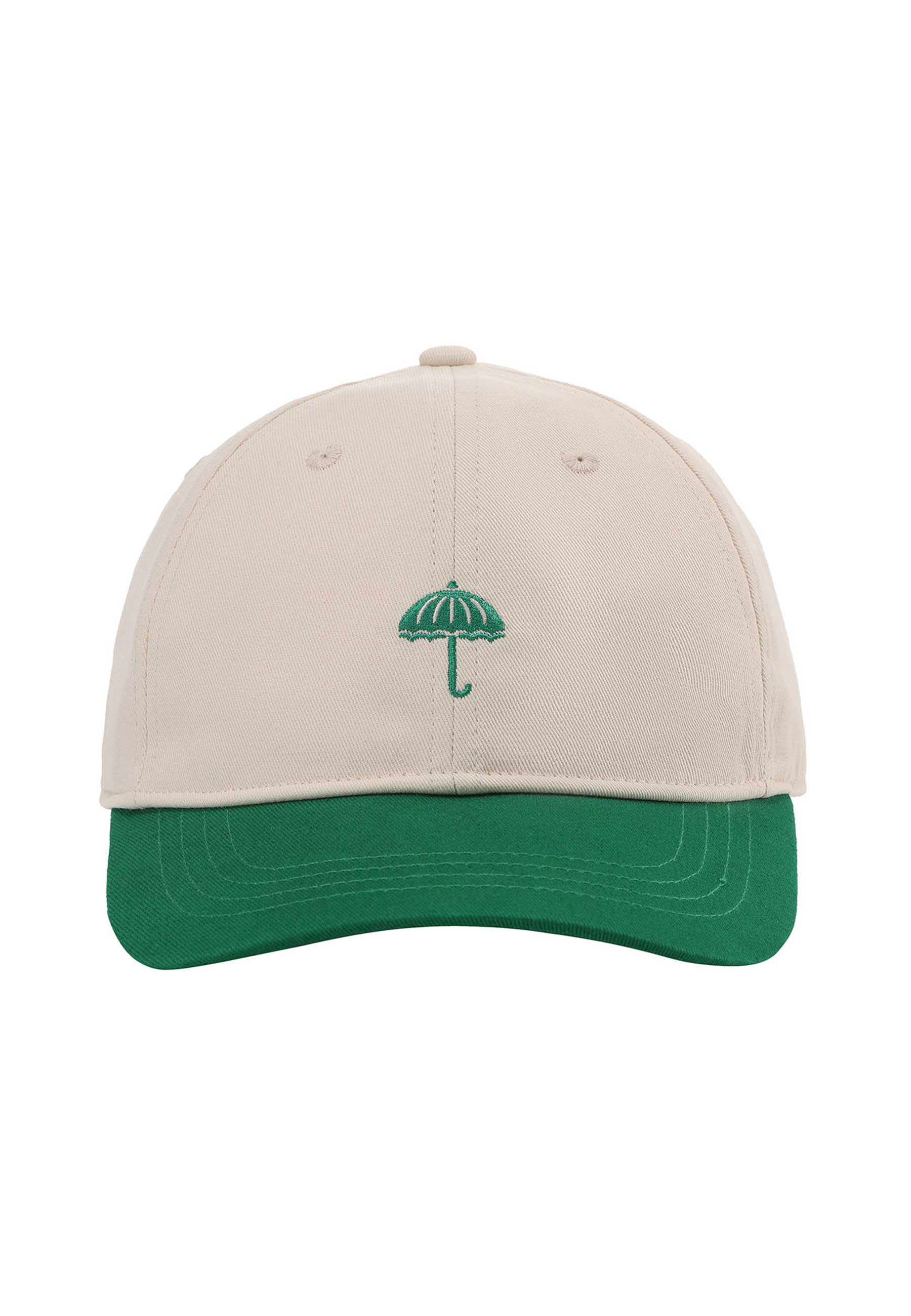 Helas 'Classic Two-Tone' 6 Panel Cap (Beige / Green)
