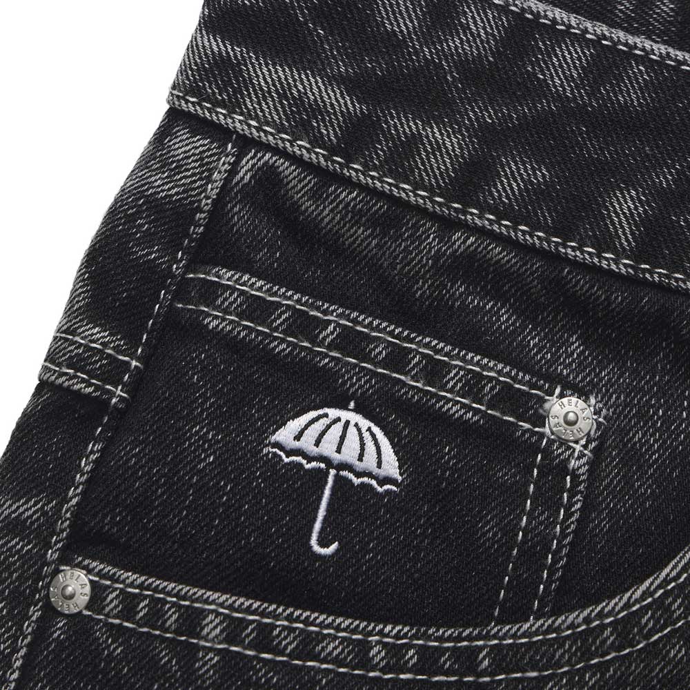 Helas 'Dieu Grec' Jean Shorts (Washed Black)