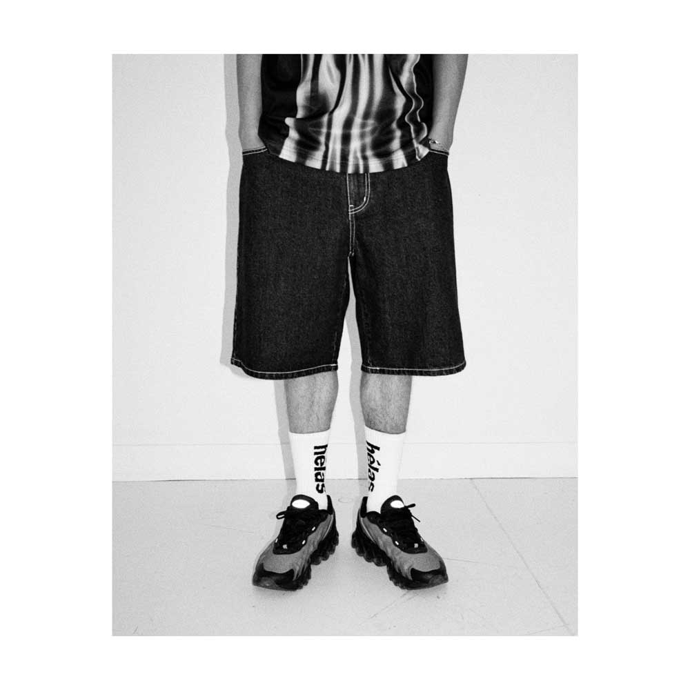 Helas 'Dieu Grec' Jean Shorts (Washed Black)