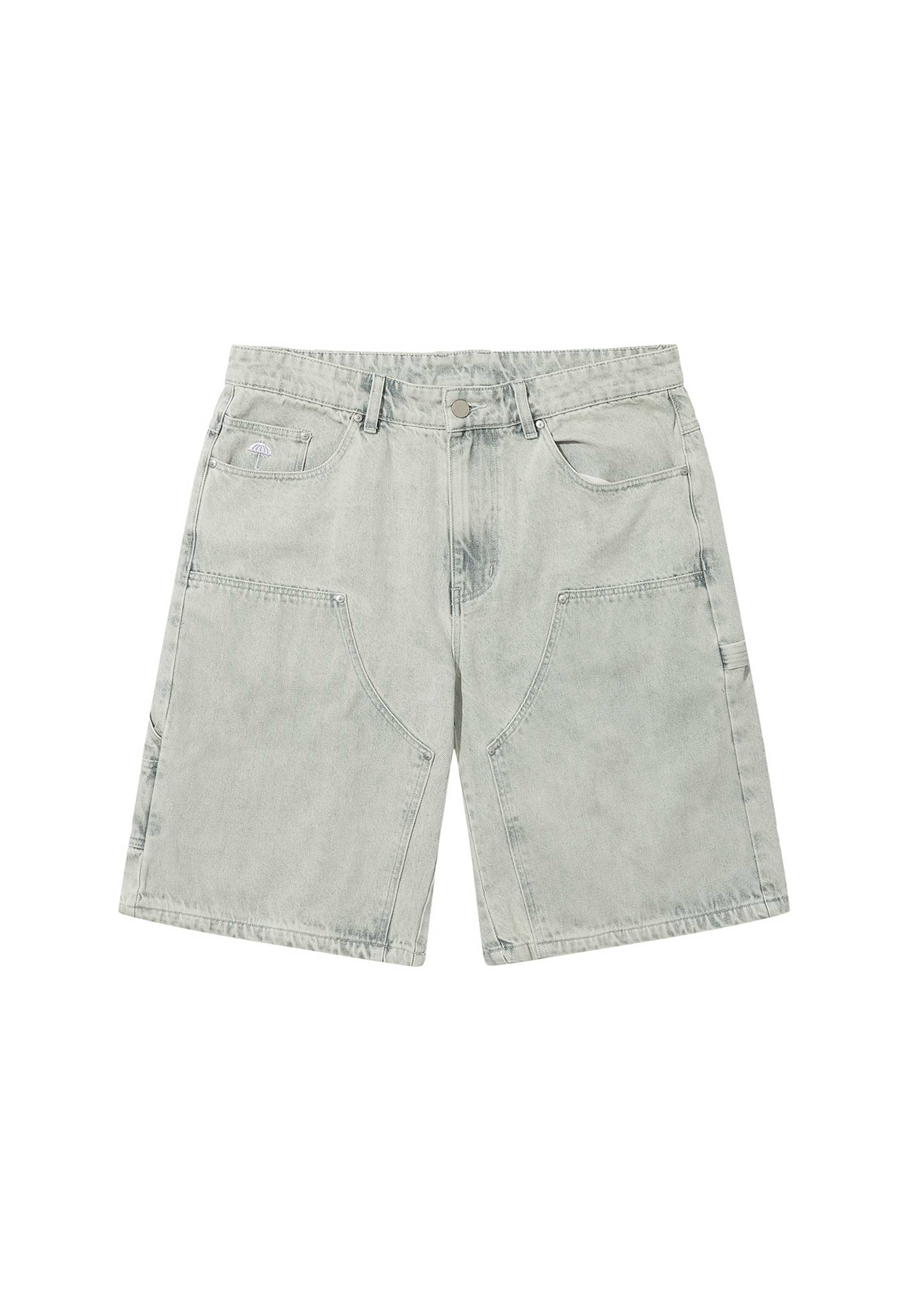 Helas Double Knee Jean Shorts (Light Blue)