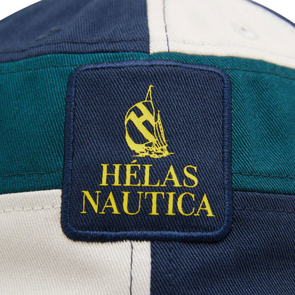 Helas x Nautica 6 Panel Cap (Dark Navy / Green / Ecru)