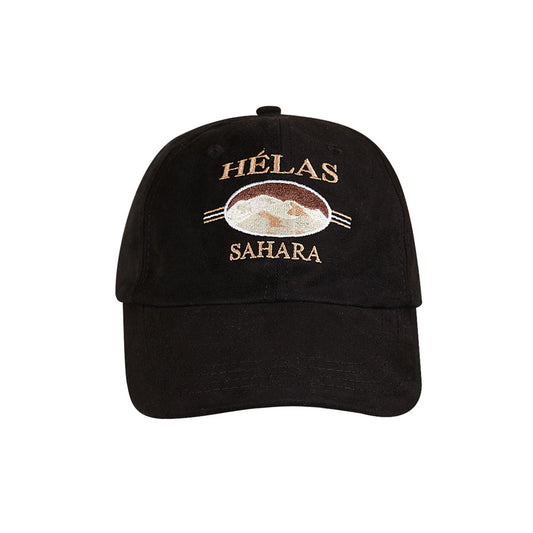 Helas 'Sahara Twill' 6 Panel Cap (Black)