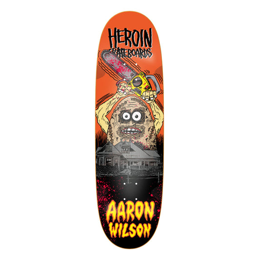 Heroin 'Aaron Wilson Teggxas Chainsaw Egg' 9.125" Deck